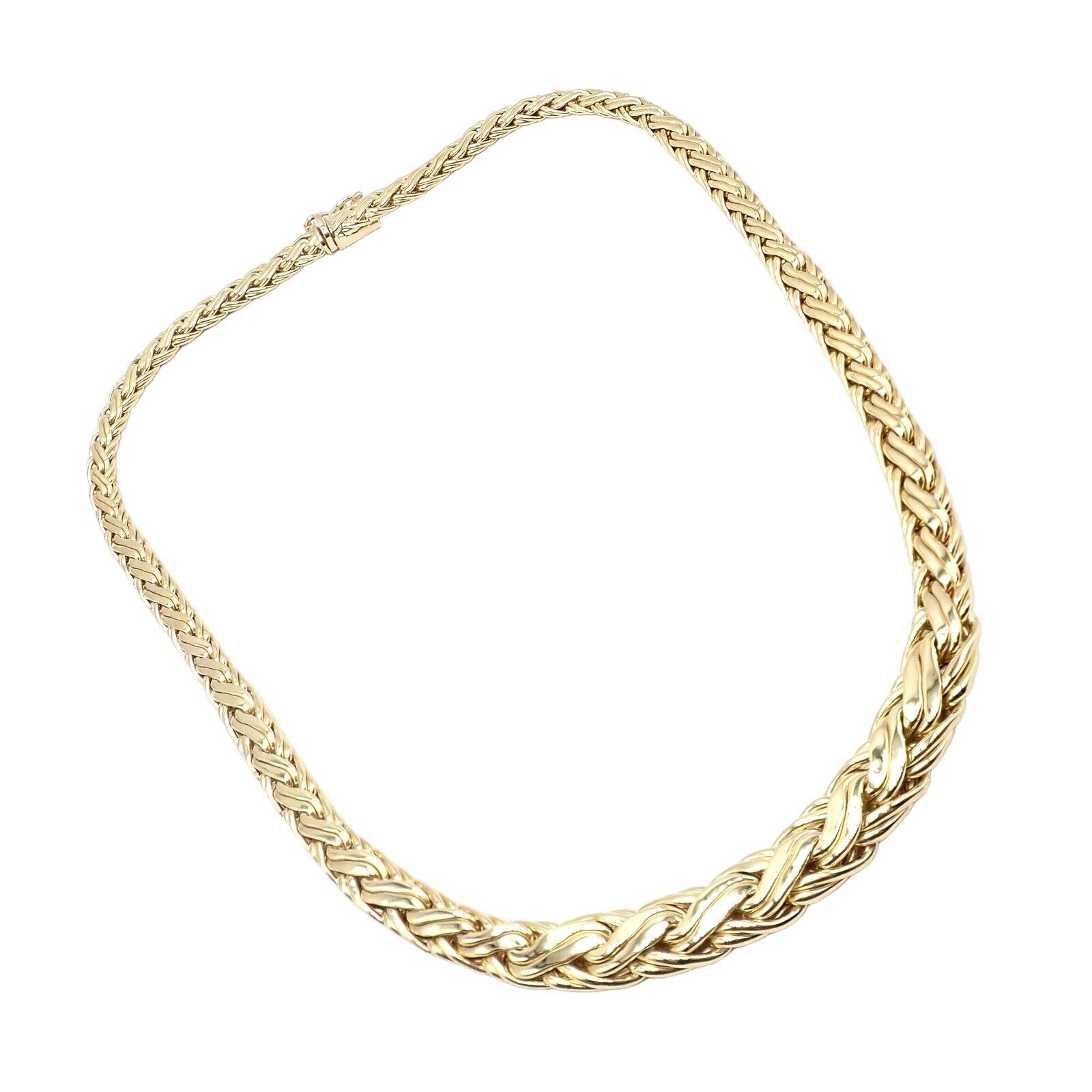 Tiffany & Co. Jewelry & Watches:Fine Jewelry:Necklaces & Pendants Authentic! Tiffany & Co 18k Yellow Gold Russian Weave Gradual Link Necklace