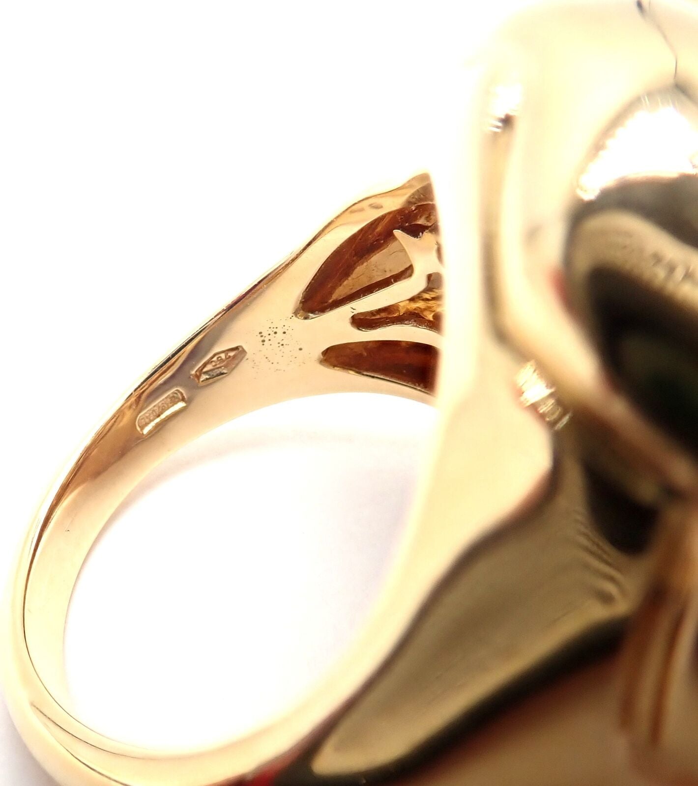 Bulgari Jewelry & Watches:Fine Jewelry:Rings Authentic Bulgari Bvlgari 18k Yellow Gold Star Of David Shape Citrine Bombe Ring