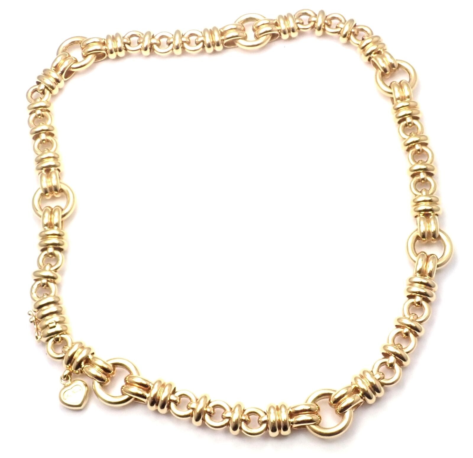 Rare Authentic Chopard Les Chaines 18k Yellow Gold Link Necklace