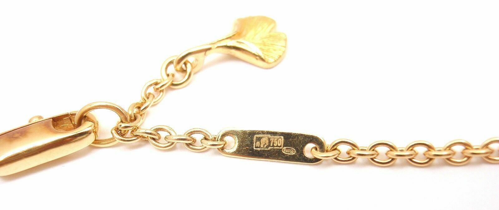 Carrera y Carrera Jewelry & Watches:Fine Jewelry:Necklaces & Pendants New! Authentic Carrera Y Carrera 18k Yellow Gold Ginkgo Onyx Pendant Necklace