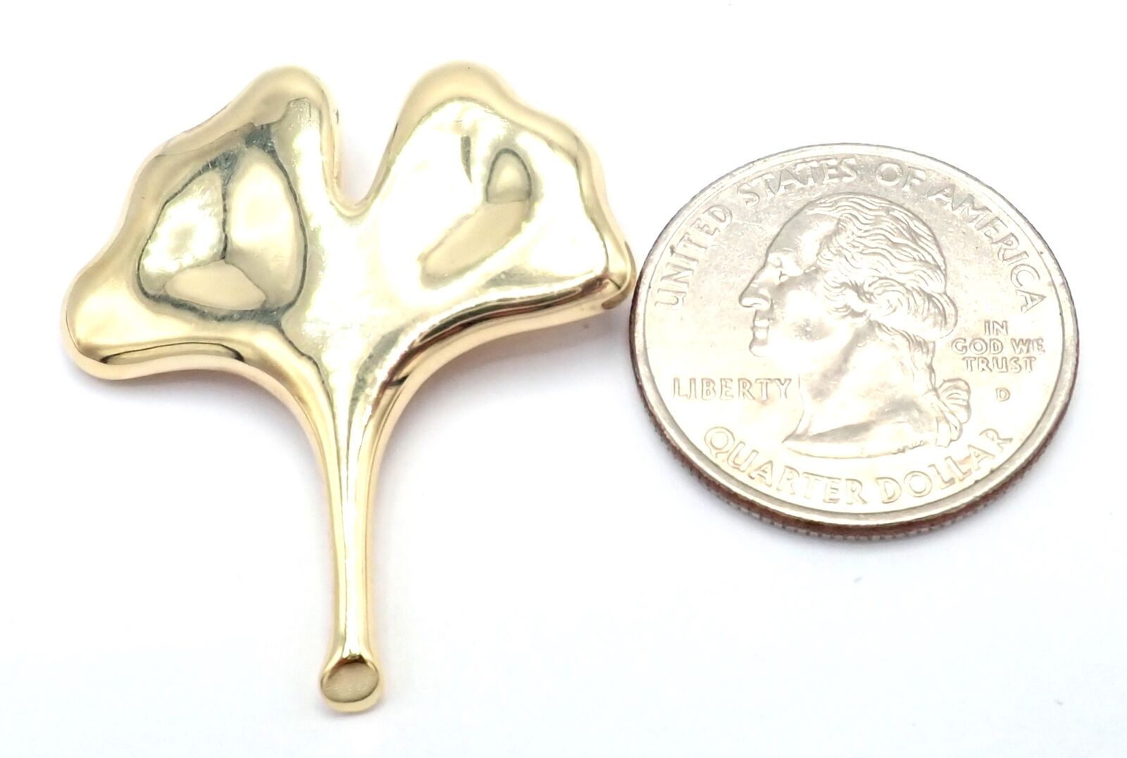 Tiffany & Co. Jewelry & Watches:Fine Jewelry:Brooches & Pins Authentic! Vintage Tiffany & Co 18k Yellow Gold Ginkgo Flower Brooch Pin