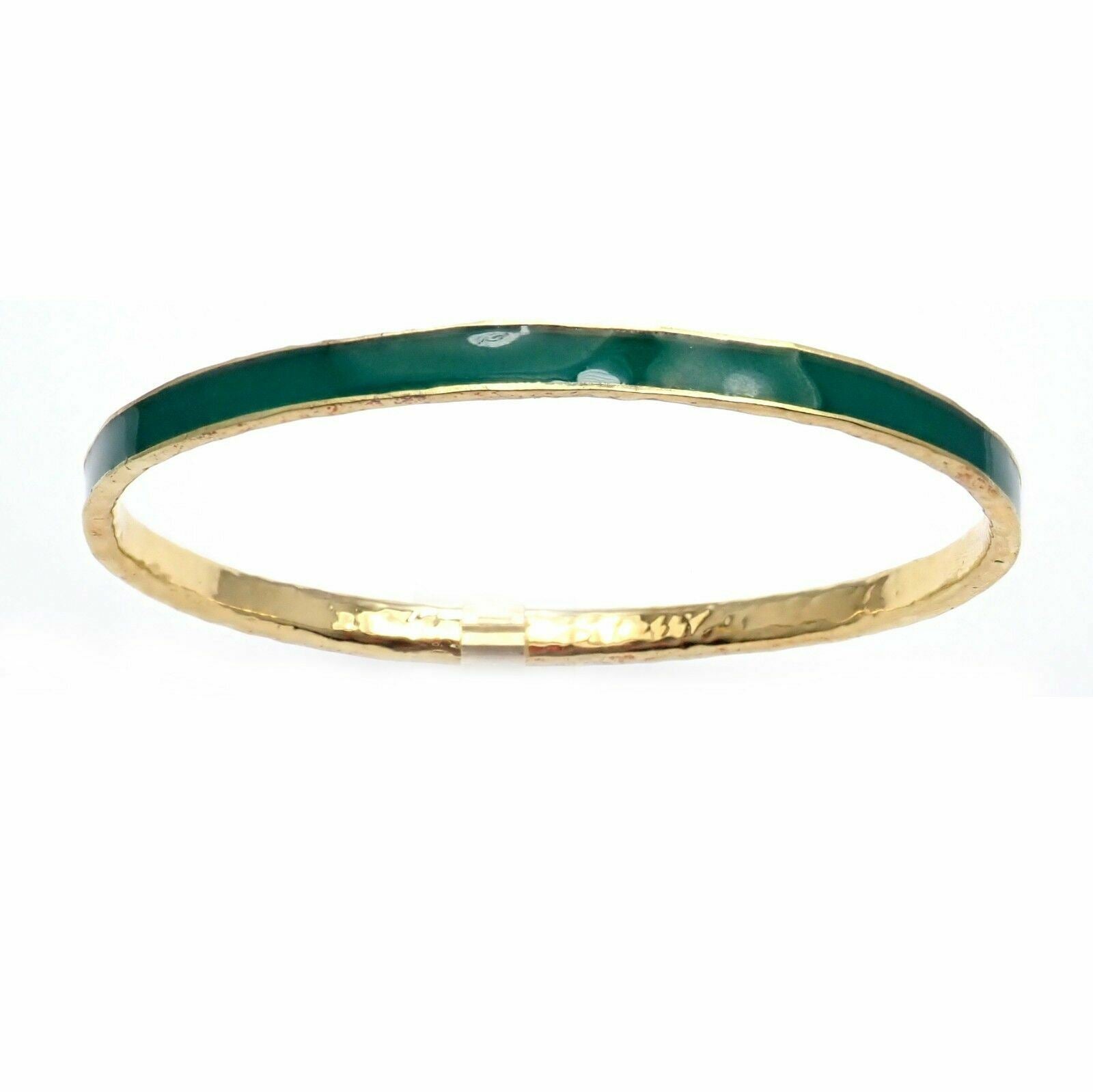 Ippolita Jewelry & Watches:Fine Jewelry:Bracelets & Charms Authentic! Ippolita 18k Yellow Gold Forrest Green Enamel Bangle Bracelet