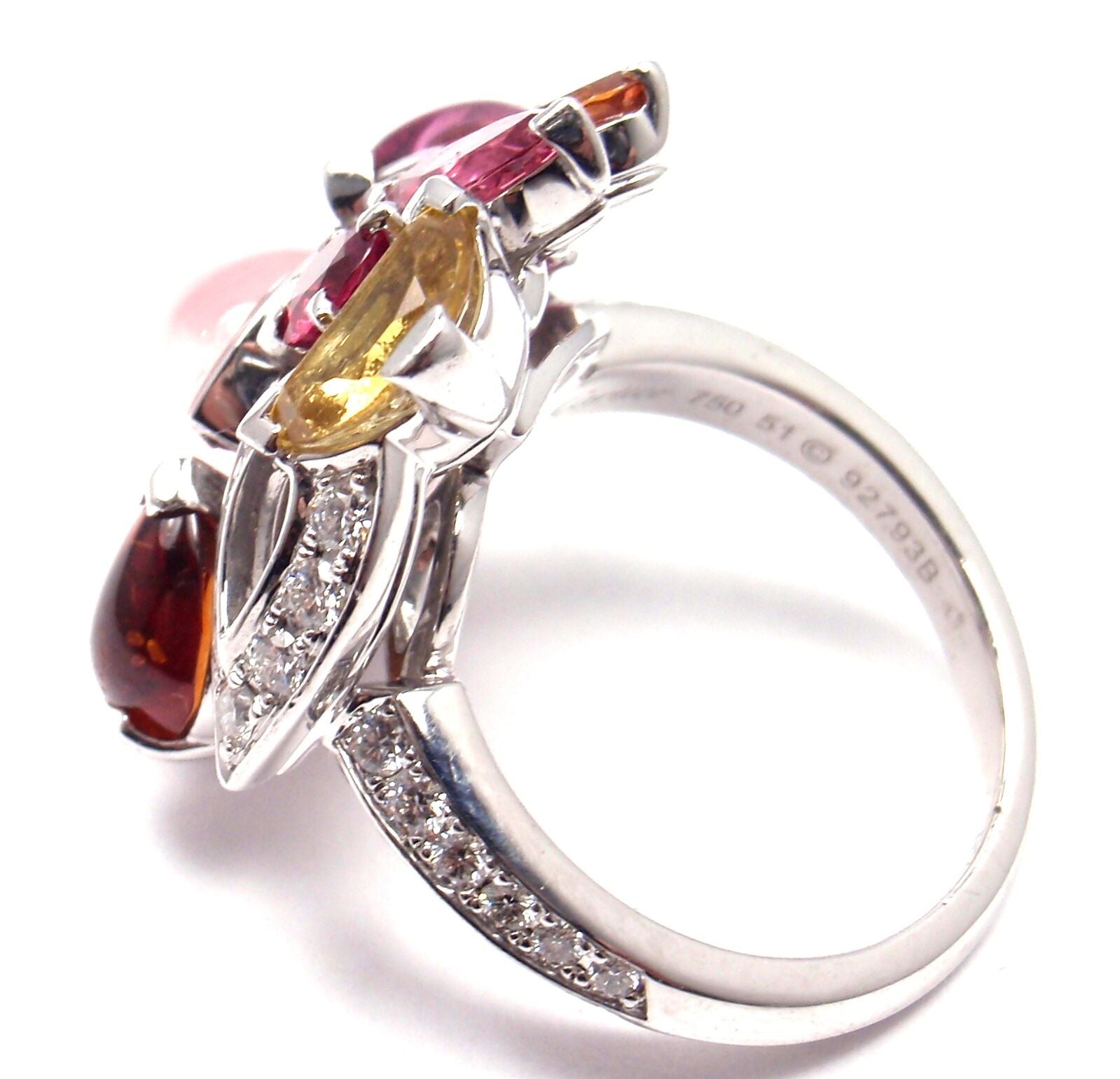 Cartier Jewelry & Watches:Fine Jewelry:Rings Authentic! CARTIER Sorbet 18k Gold Diamond Pink Quartz Tourmaline Large Ring