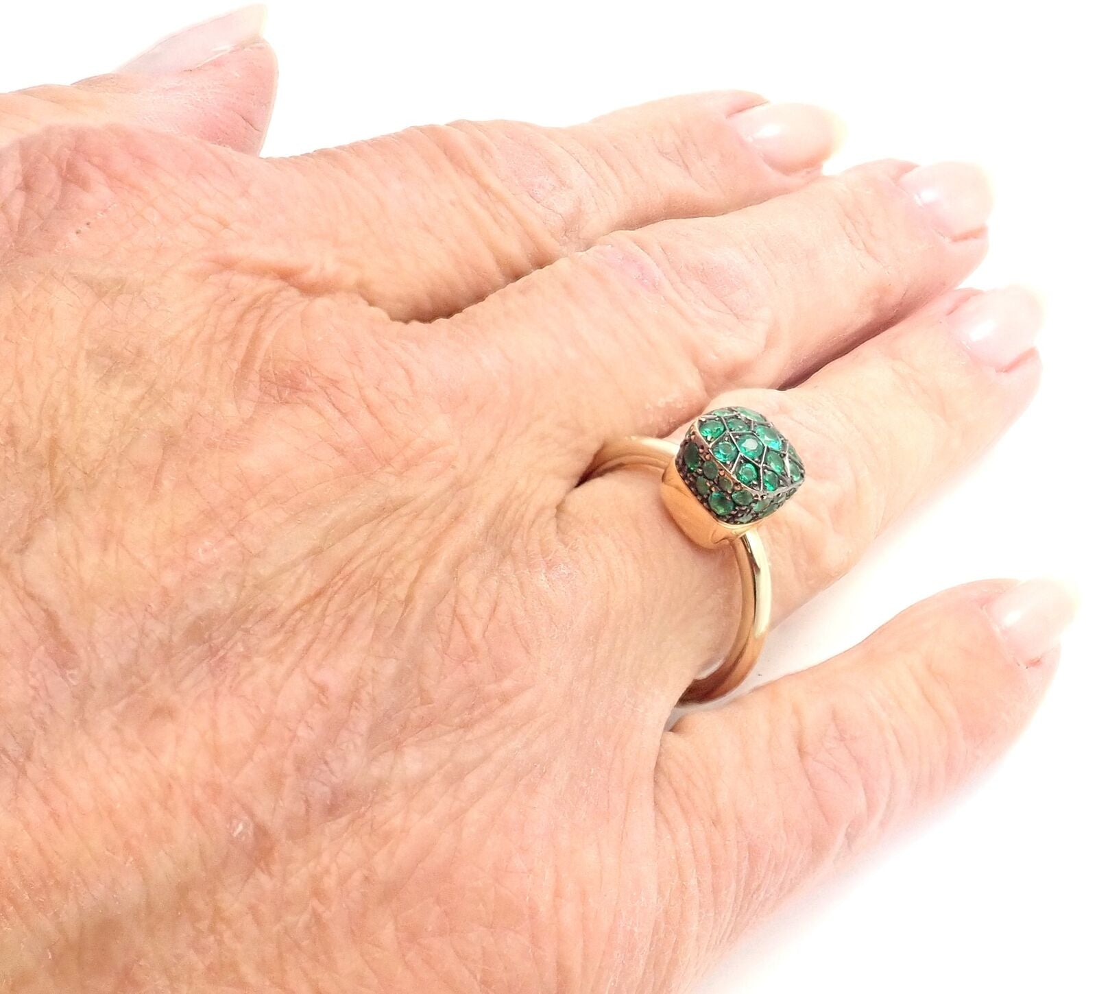 Pomellato Jewelry & Watches:Fine Jewelry:Rings Rare! Authentic Pomellato Nudo 18K Yellow Gold Emerald Ring