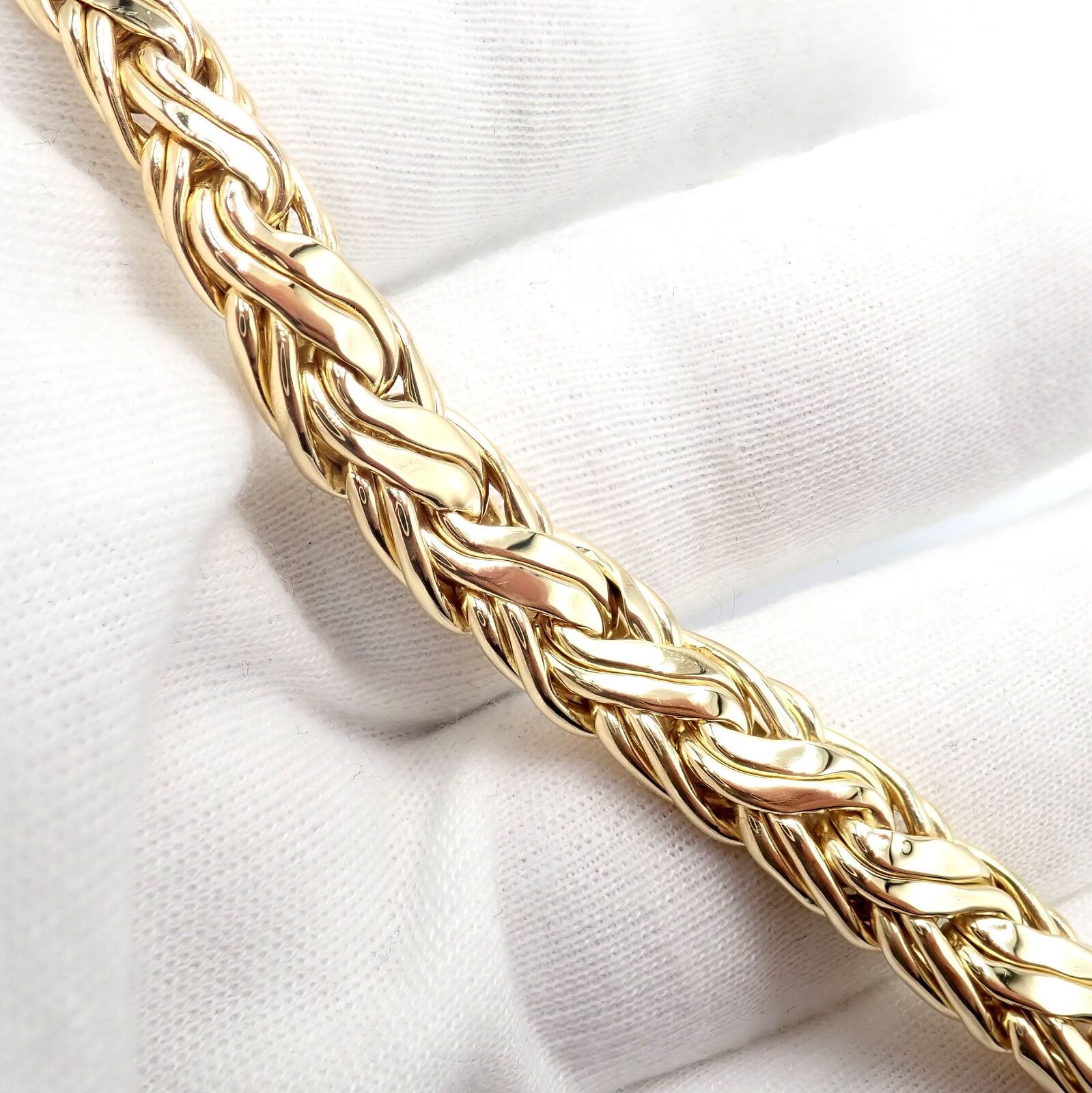 Vintage Tiffany & Co 18k Yellow Gold Russian Weave Gradual Link Necklace | Fortrove