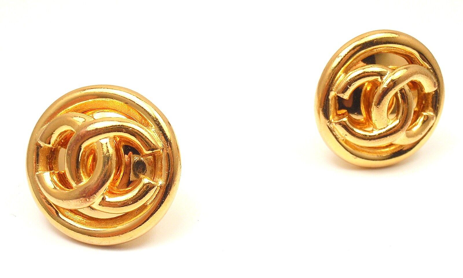 1996 CC turn-lock clip-on earrings