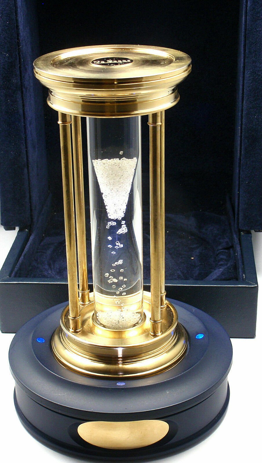 DeBeers Collectibles:Decorative Collectibles:Clocks:Other Clocks Very Rare! De Beers Limited Edition Millennium 2000 Diamond Brass Hourglass