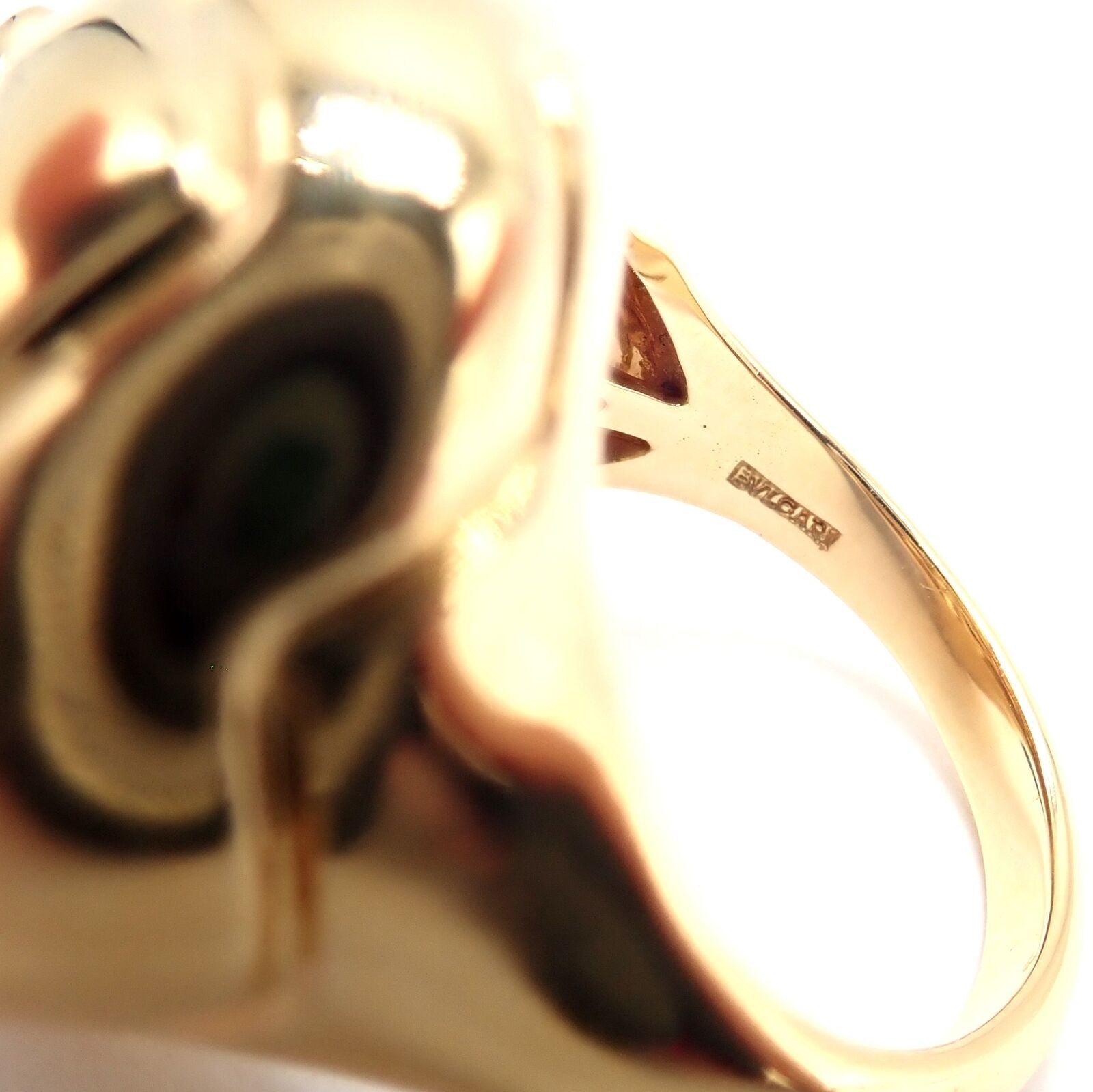 Bulgari Jewelry & Watches:Fine Jewelry:Rings Authentic Bulgari Bvlgari 18k Yellow Gold Star Of David Shape Citrine Bombe Ring