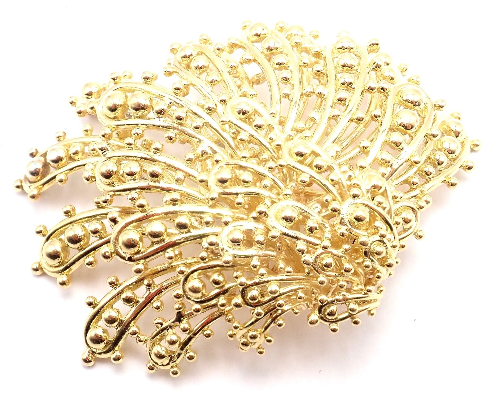 David Webb Jewelry & Watches:Fine Jewelry:Brooches & Pins Rare! Authentic David Webb 18k Yellow Gold Large Brooch Pin