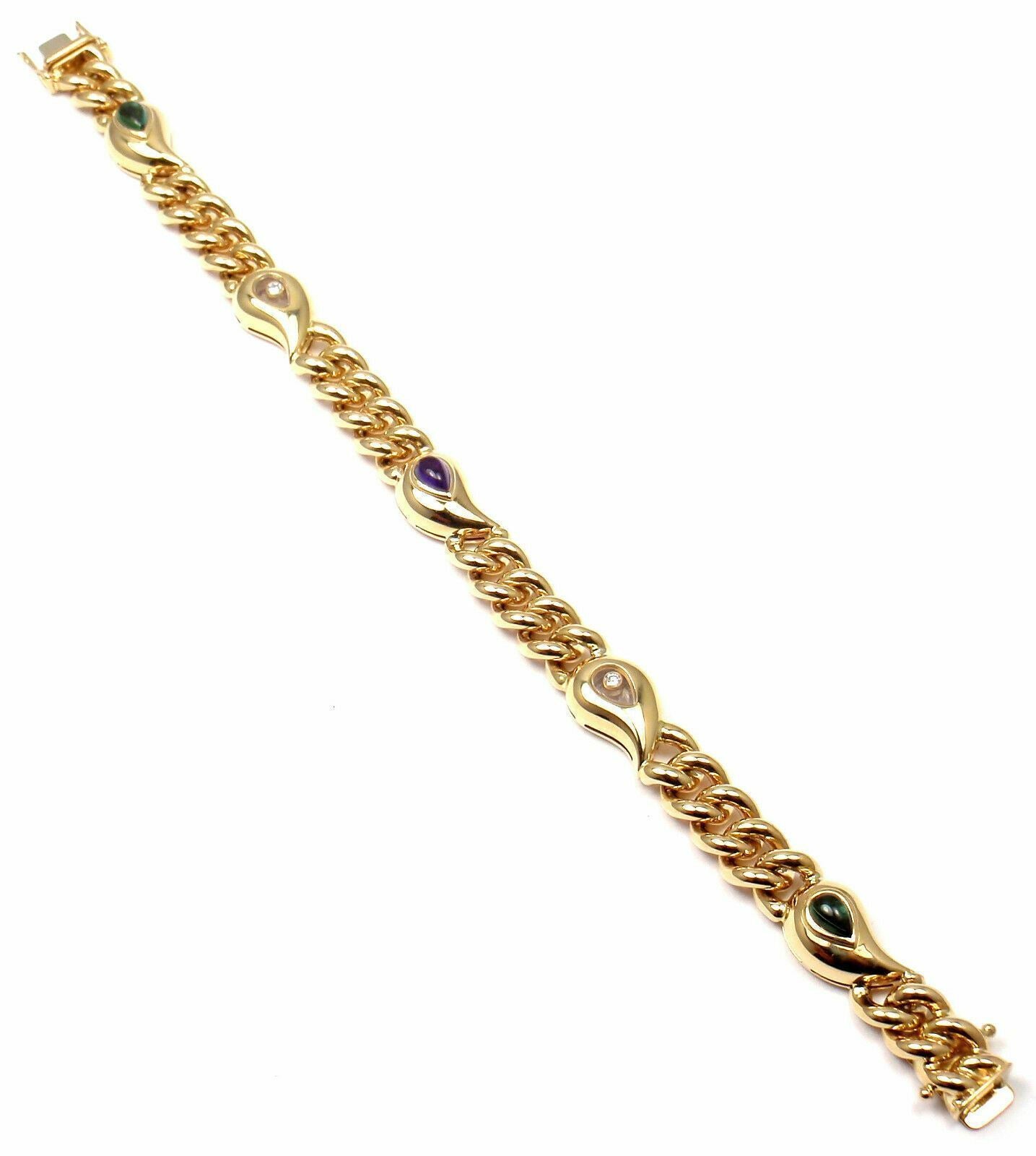Chopard Jewelry & Watches:Fine Jewelry:Bracelets & Charms Authentic! Chopard Casmir 18k Yellow Gold Diamond Amethyst Tourmaline Bracelet