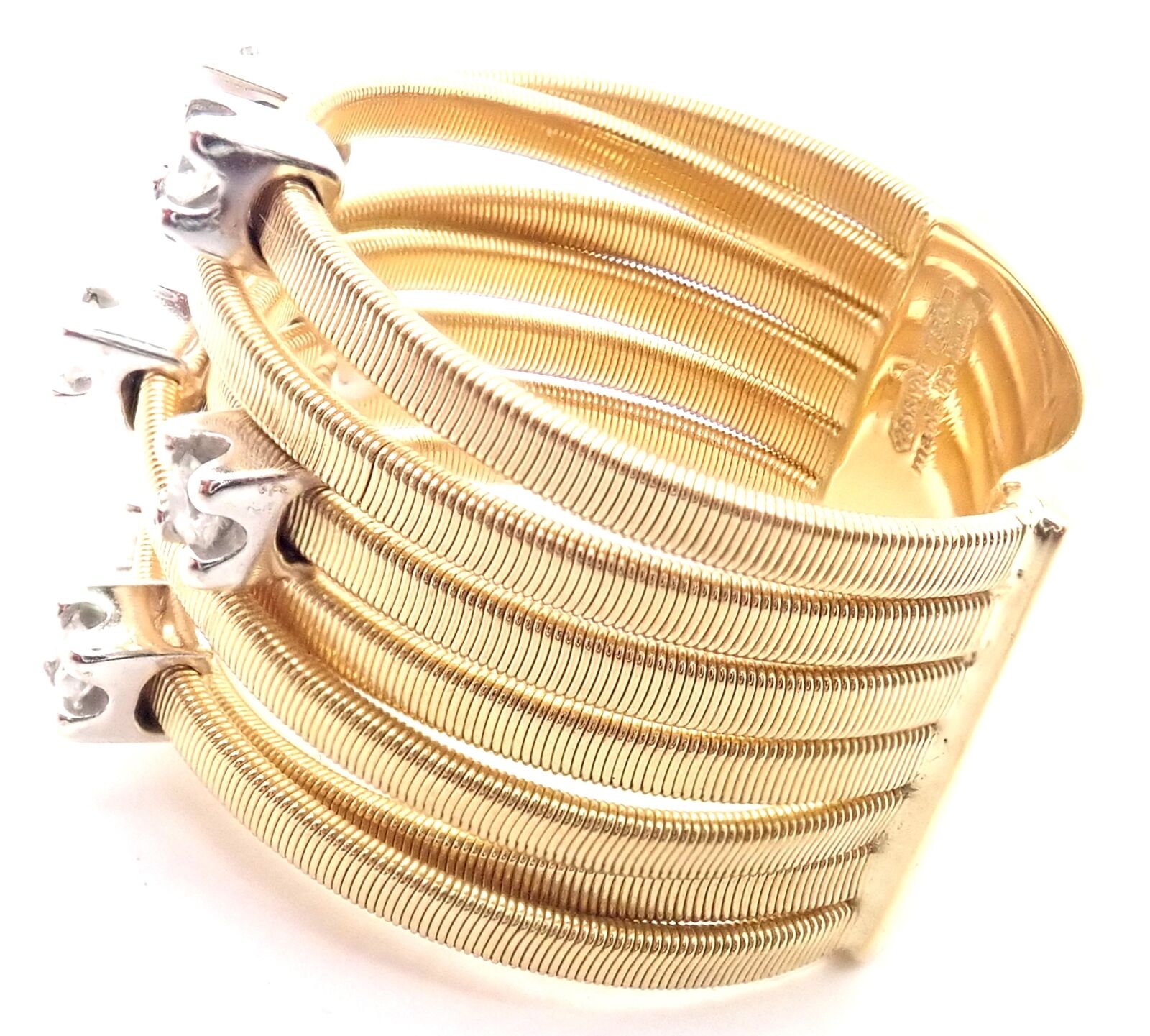 Marco Bicego Jewelry & Watches:Fine Jewelry:Rings Authentic! Marco Bicego Marrakech 18k Yellow Gold Diamond 7 Row Band Ring