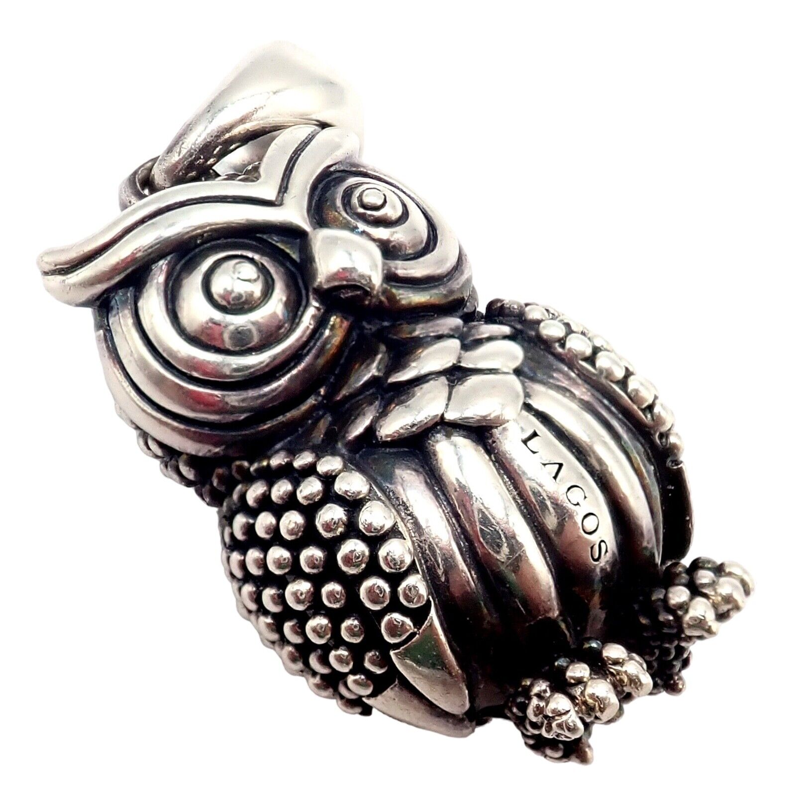 Lagos Jewelry & Watches:Fine Jewelry:Necklaces & Pendants Authentic! Lagos Sterling Silver Wise Wonders Owl Charm Pendant