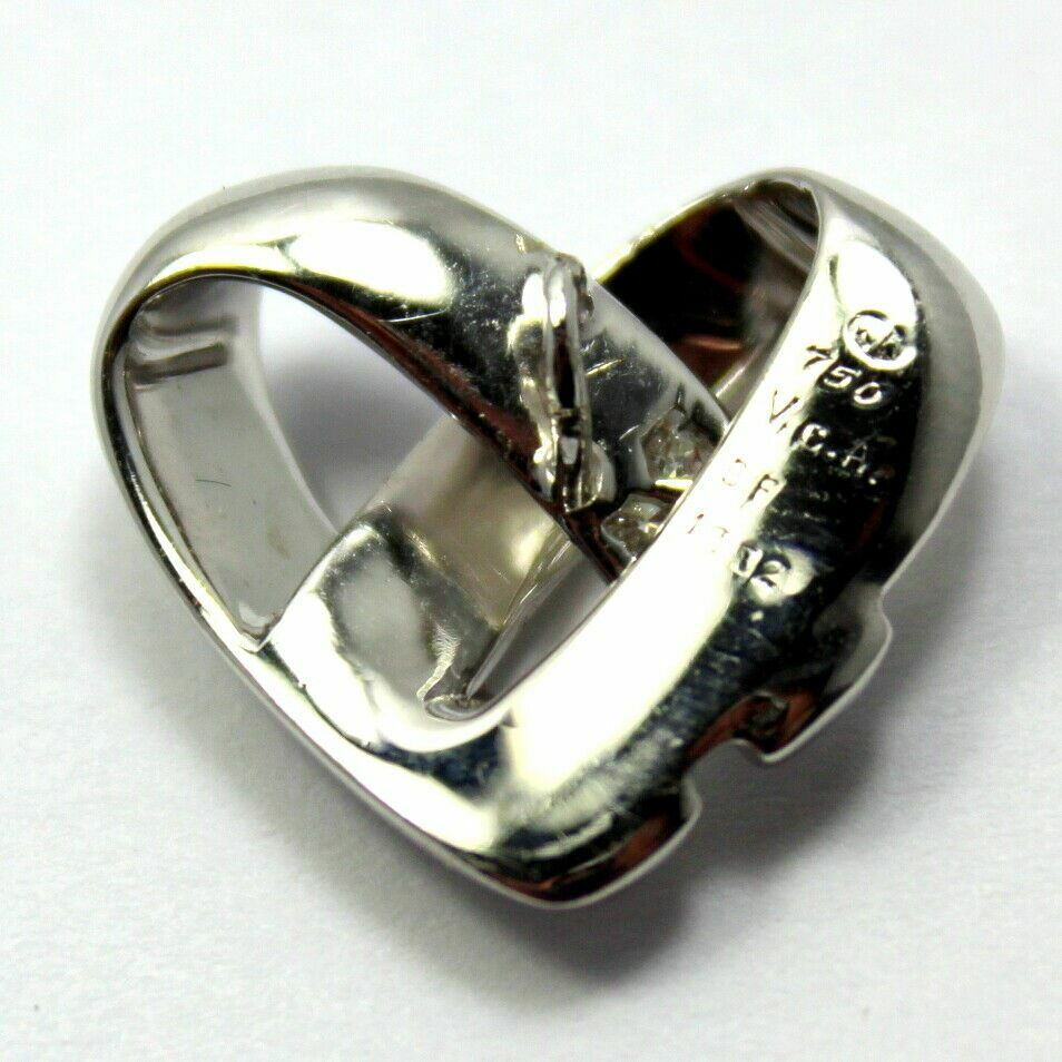 Van Cleef & Arpels Jewelry & Watches:Fine Jewelry:Necklaces & Pendants Van Cleef & Arpels 18k White Gold Diamond Knot Heart Pendant w/Papers