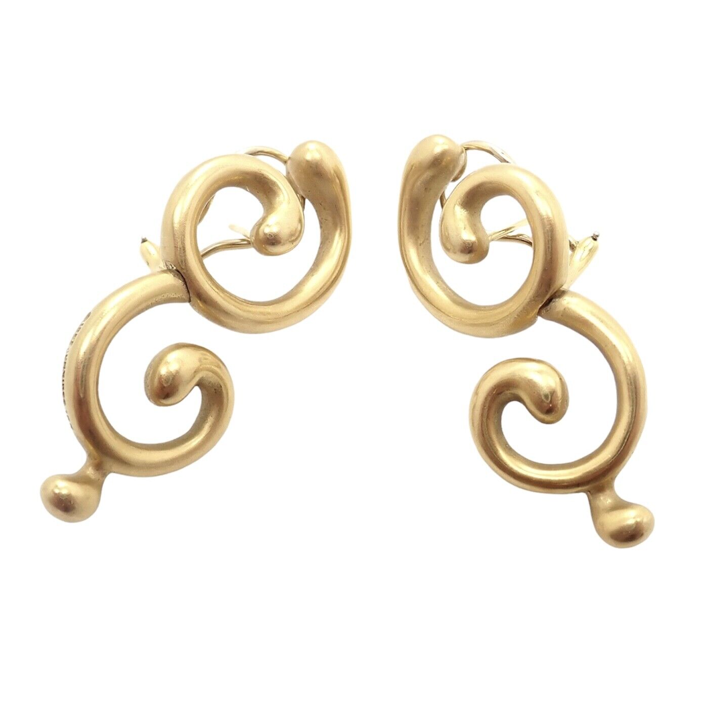 Angela Cummings Jewelry & Watches:Fine Jewelry:Earrings Rare! Authentic Vintage Angela Cummings 18k Yellow Gold Curl Earrings