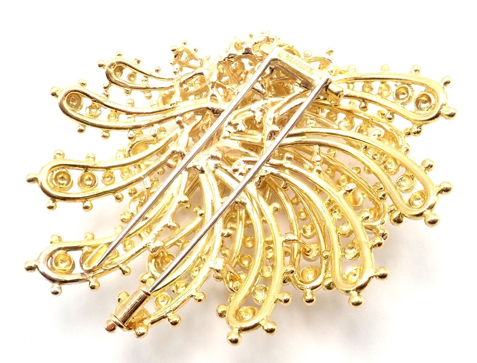 David Webb Jewelry & Watches:Fine Jewelry:Brooches & Pins Rare! Authentic David Webb 18k Yellow Gold Large Brooch Pin