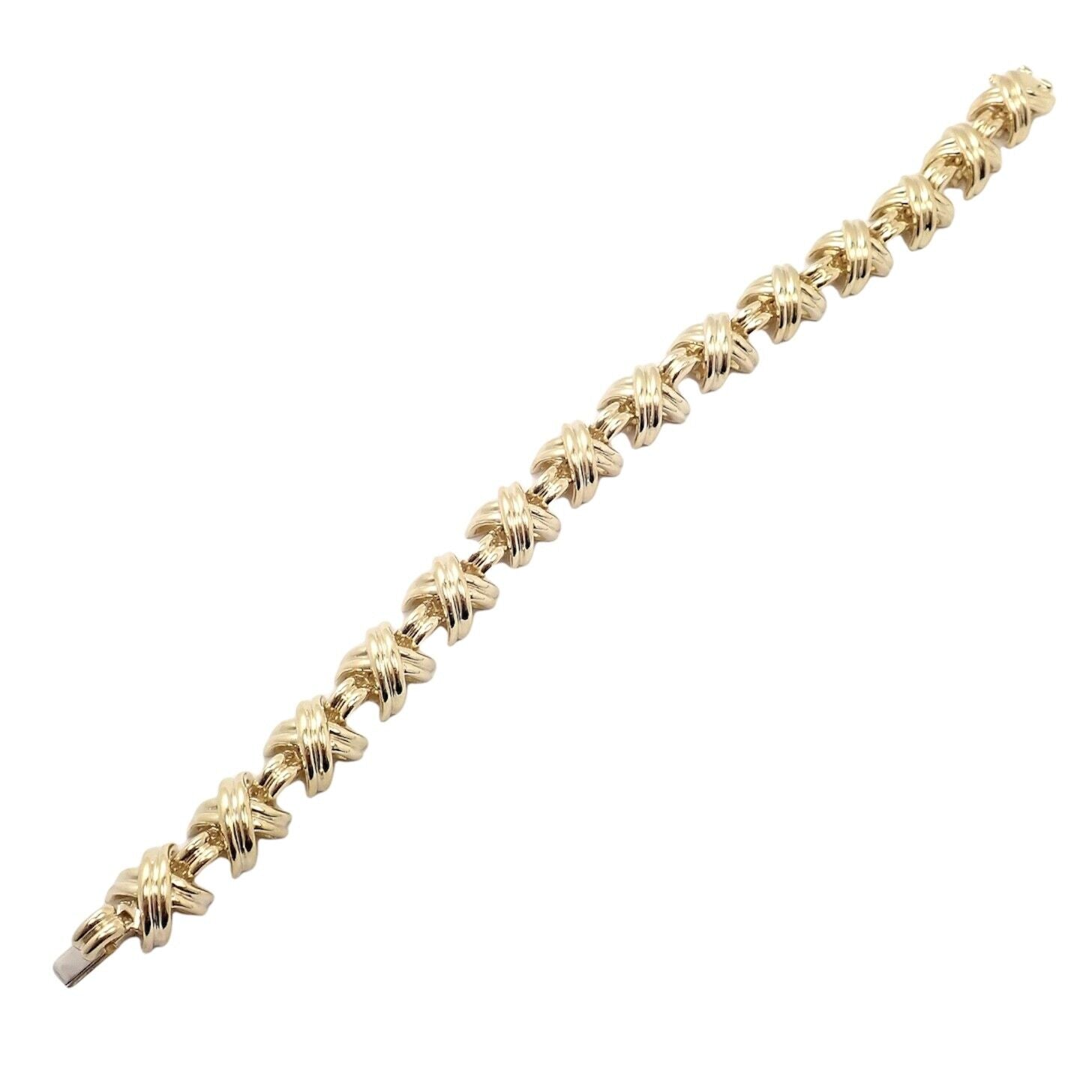 Tiffany & Co. Jewelry & Watches:Fine Jewelry:Bracelets & Charms Authentic! Tiffany & Co 18k Yellow Gold Classic X Link Bracelet
