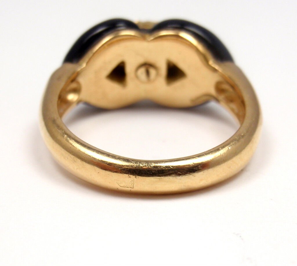 Van Cleef & Arpels Jewelry & Watches:Fine Jewelry:Rings VAN CLEEF & ARPELS VCA 18K GOLD DIAMOND BLACK ONYX RING