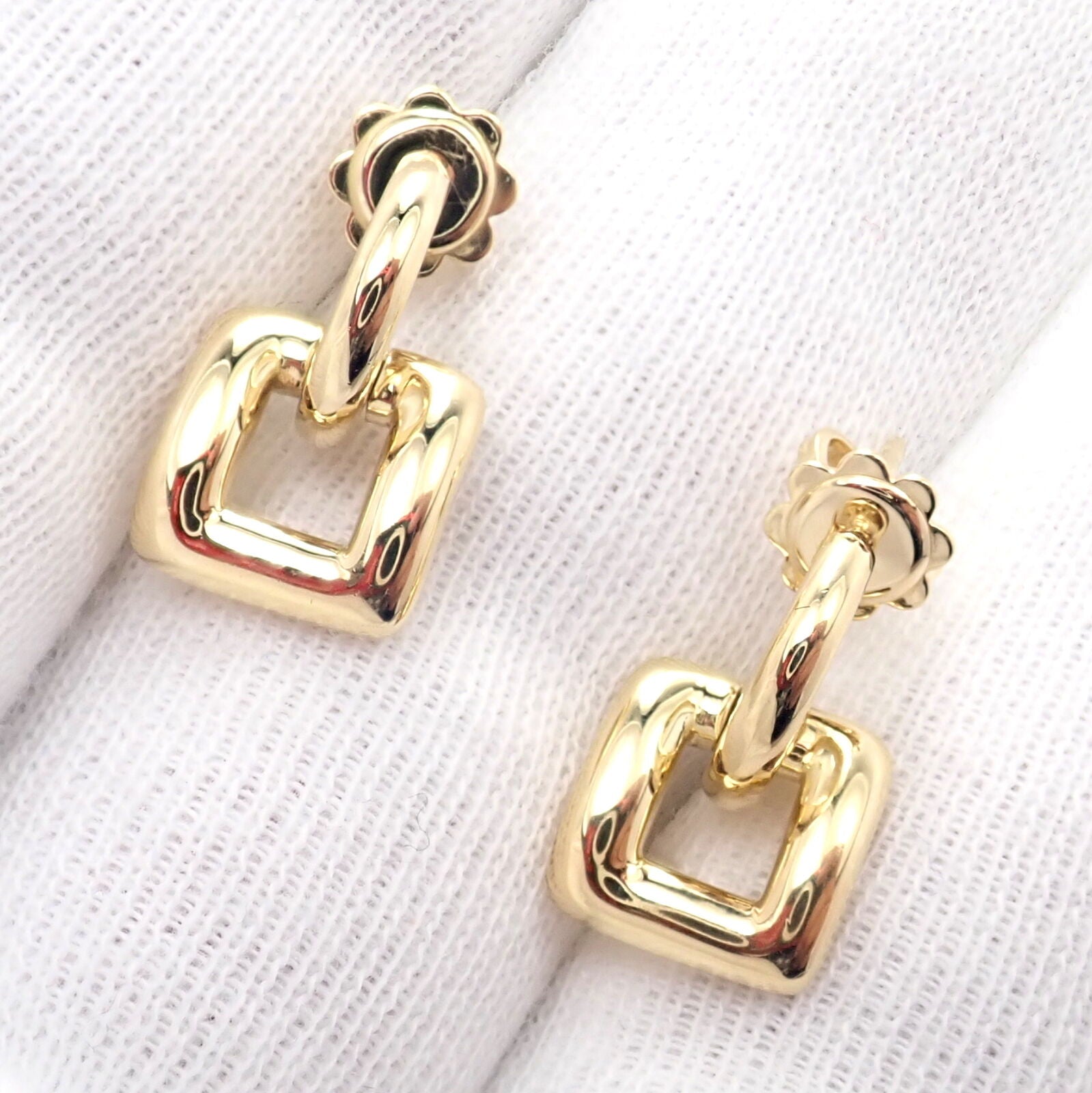 Tiffany & Co. Jewelry & Watches:Fine Jewelry:Earrings Rare! Authentic Vintage Tiffany & Co 18k Yellow Gold Square Earrings 2001
