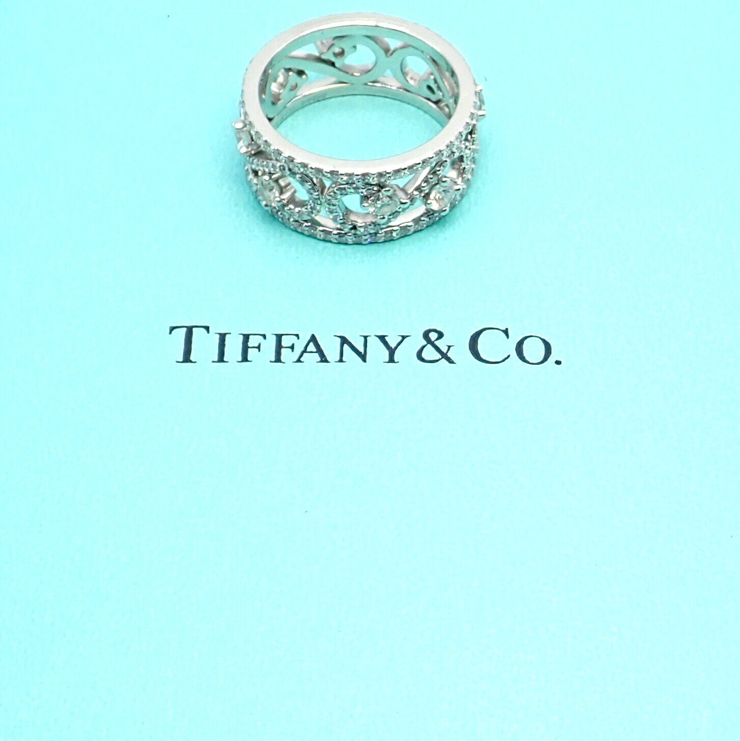 Tiffany & Co. Platinum Soleste 1.5 Cts Engagement Ring Size 5 -