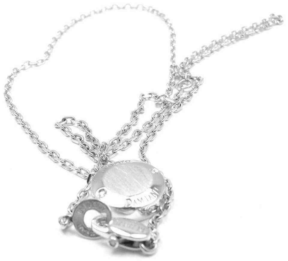 Damiani Jewelry & Watches:Fine Jewelry:Necklaces & Pendants Authentic! Damiani Blasoni Diamond 18k White Gold Pendant Necklace