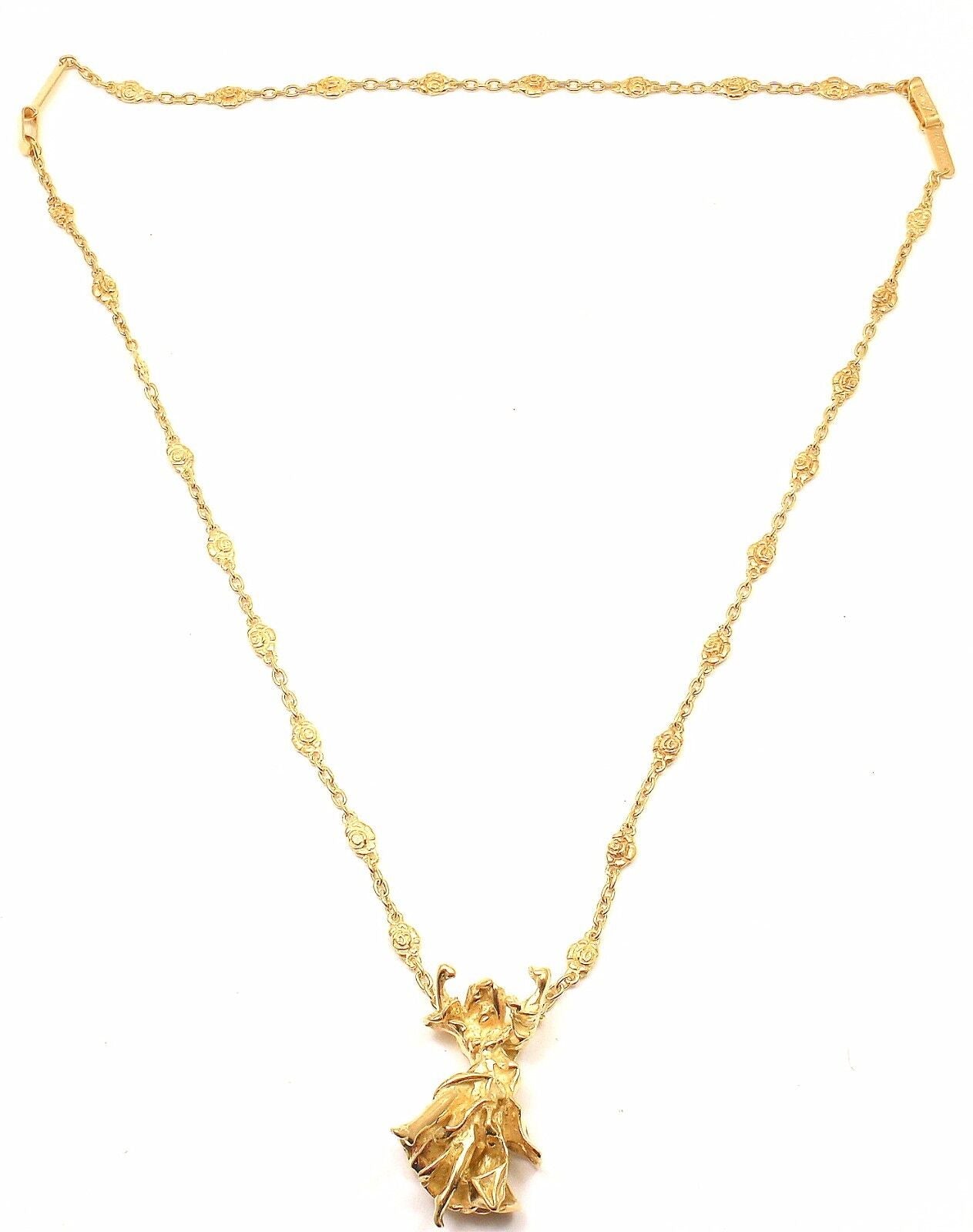 Dali Jewelry & Watches:Fine Jewelry:Necklaces & Pendants AUTHENTIC SALVADOR DALI 18K YELLOW GOLD CARMEN- LA CRÓTALOS NECKLACE BRACELET