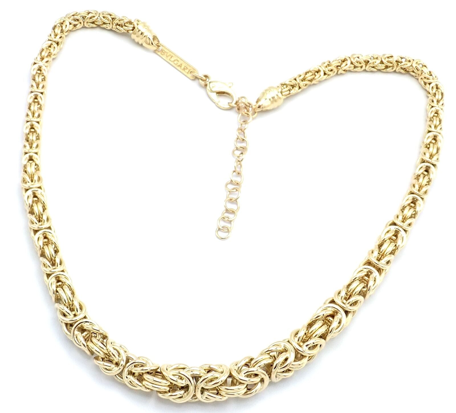 Bvlgari Jewelry & Watches:Fine Jewelry:Necklaces & Pendants Authentic! Vintage Bvlgari Bulgari 18k Yellow Gold Basket Weave Necklace