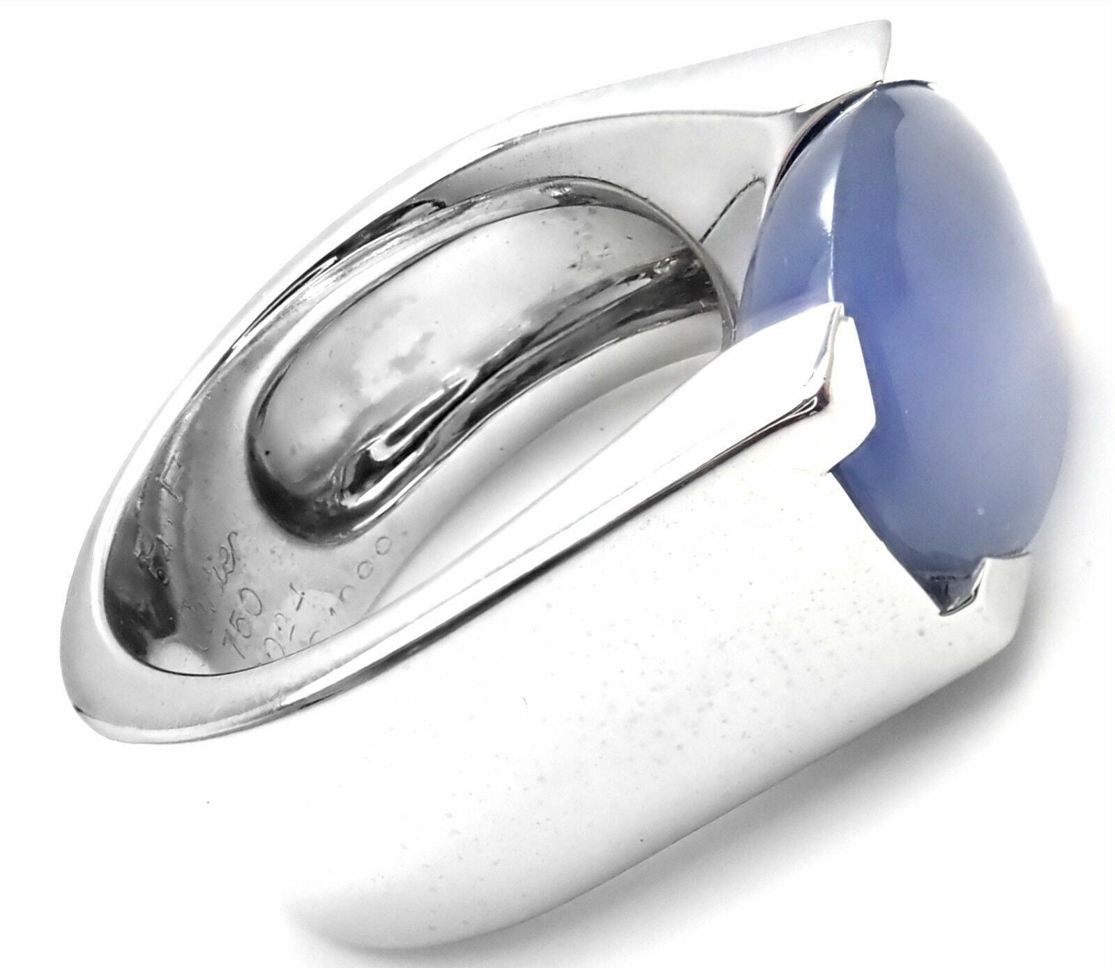 Cartier Jewelry & Watches:Fine Jewelry:Rings Authentic! Cartier 18k White Gold Large Chalcedony Ring 1999
