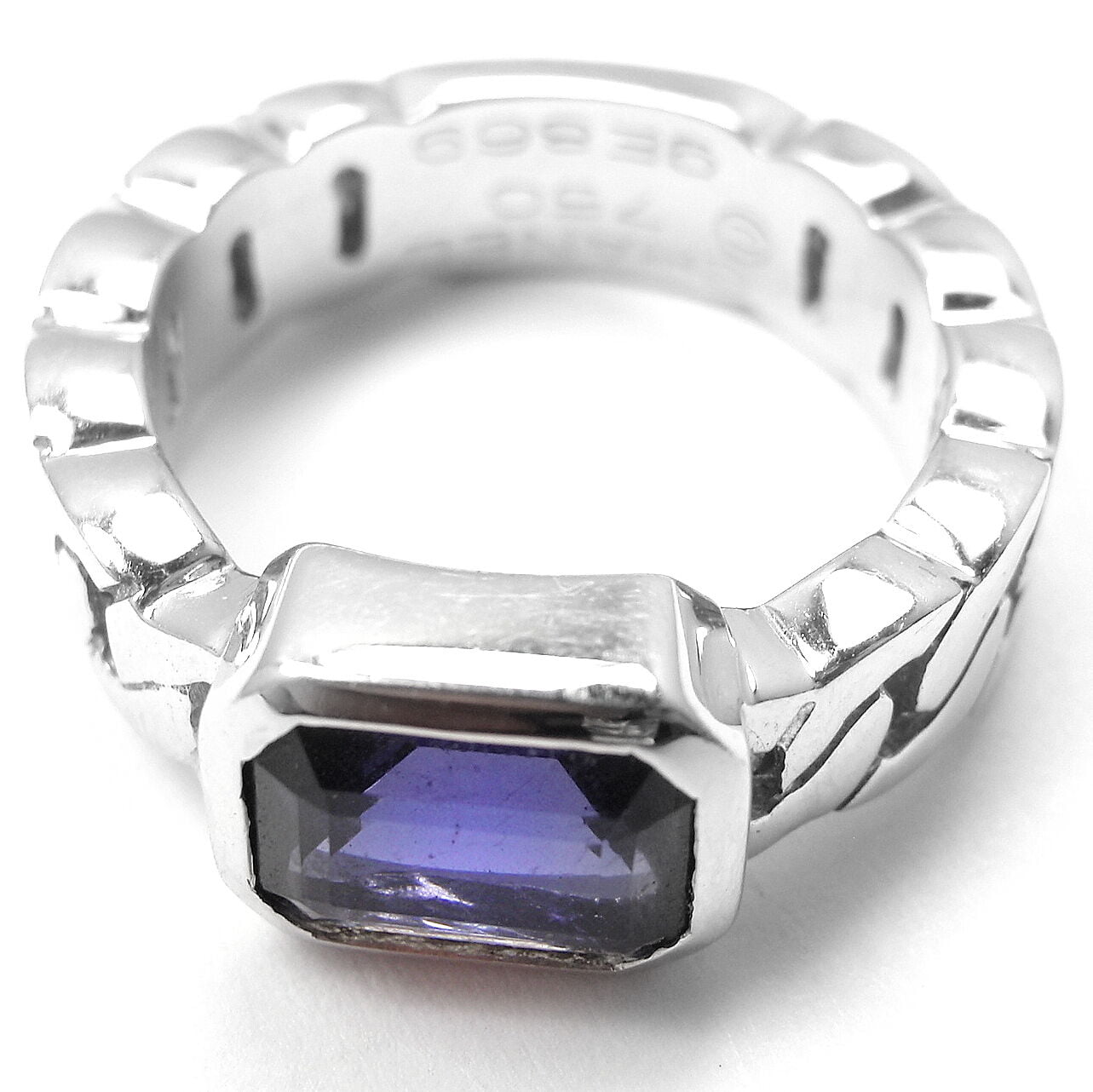 Chanel Jewelry & Watches:Fine Jewelry:Rings Authentic! Chanel 18k White Gold Tanzanite Band Ring
