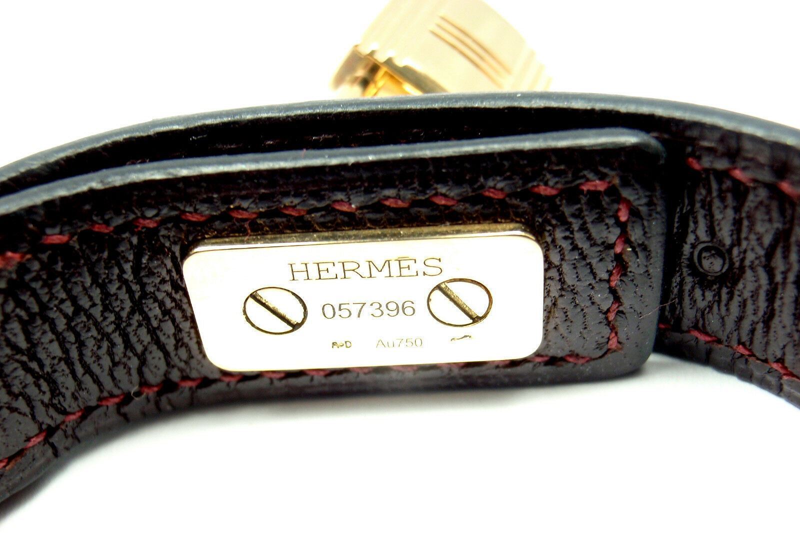 Vintage Hermes Clic Clac Enamel Bracelet Snow Leopards PM 65 Size Small |  Mightychic