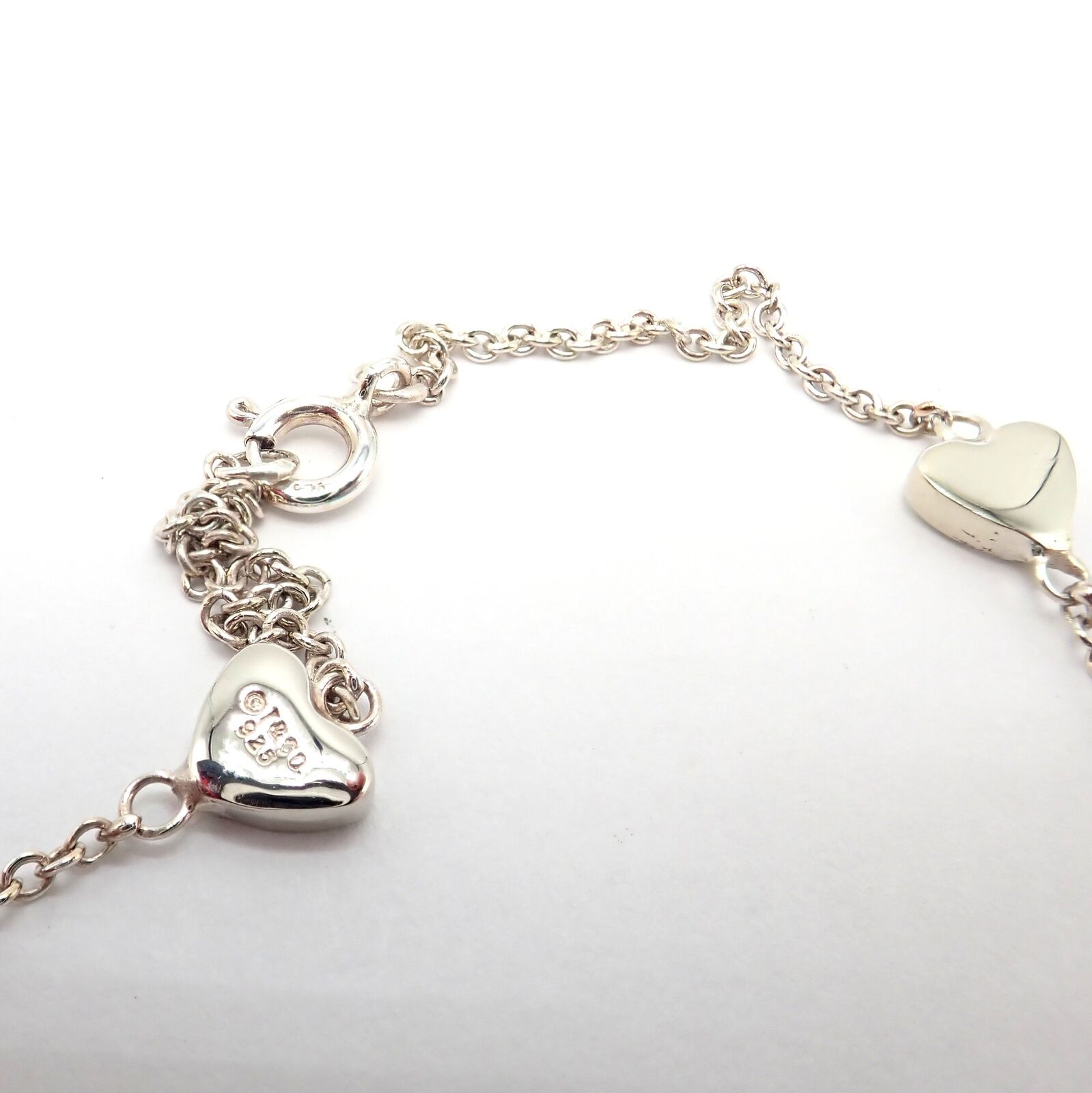 Tiffany & Co. Jewelry & Watches:Fine Jewelry:Necklaces & Pendants Rare! Tiffany & Co Sterling Silver Heart Link Drop Necklace