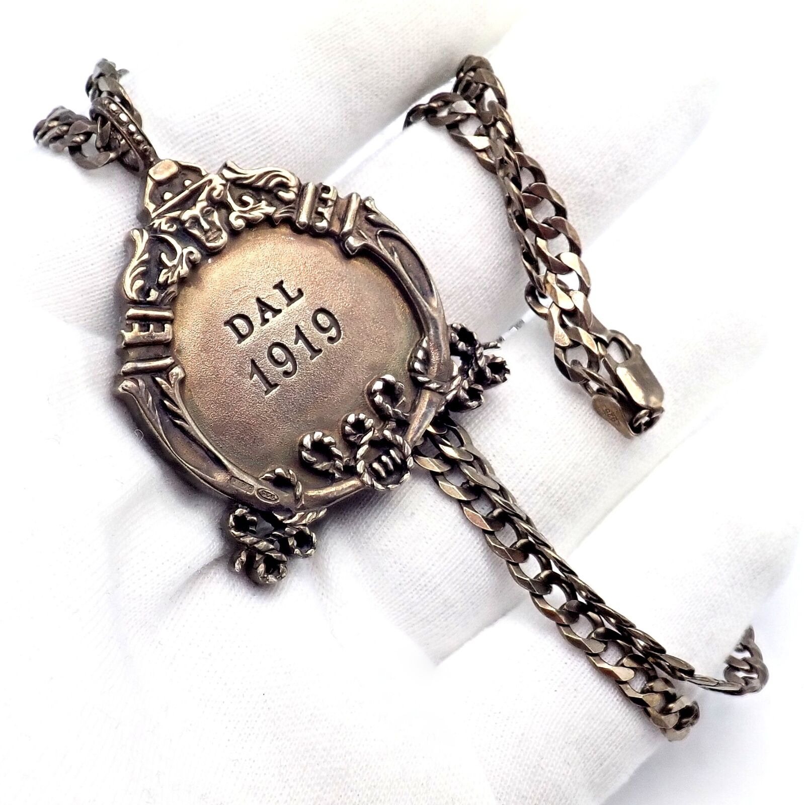 Buccellati Jewelry & Watches:Fine Jewelry:Necklaces & Pendants Rare! Vintage Mario Buccellati Silver Large Headstone Statement Necklace