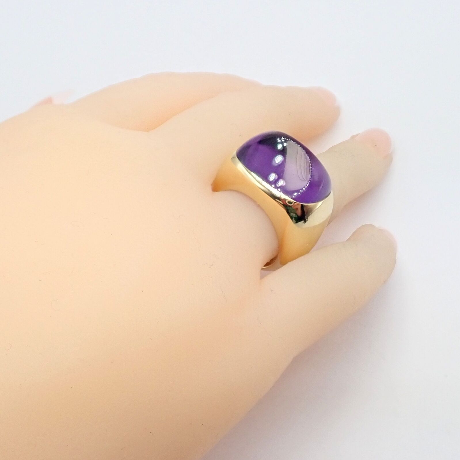 Pomellato Jewelry & Watches:Fine Jewelry:Rings Authentic! Pomellato Classic 18k Yellow Gold Large Amethyst Ring 6.5