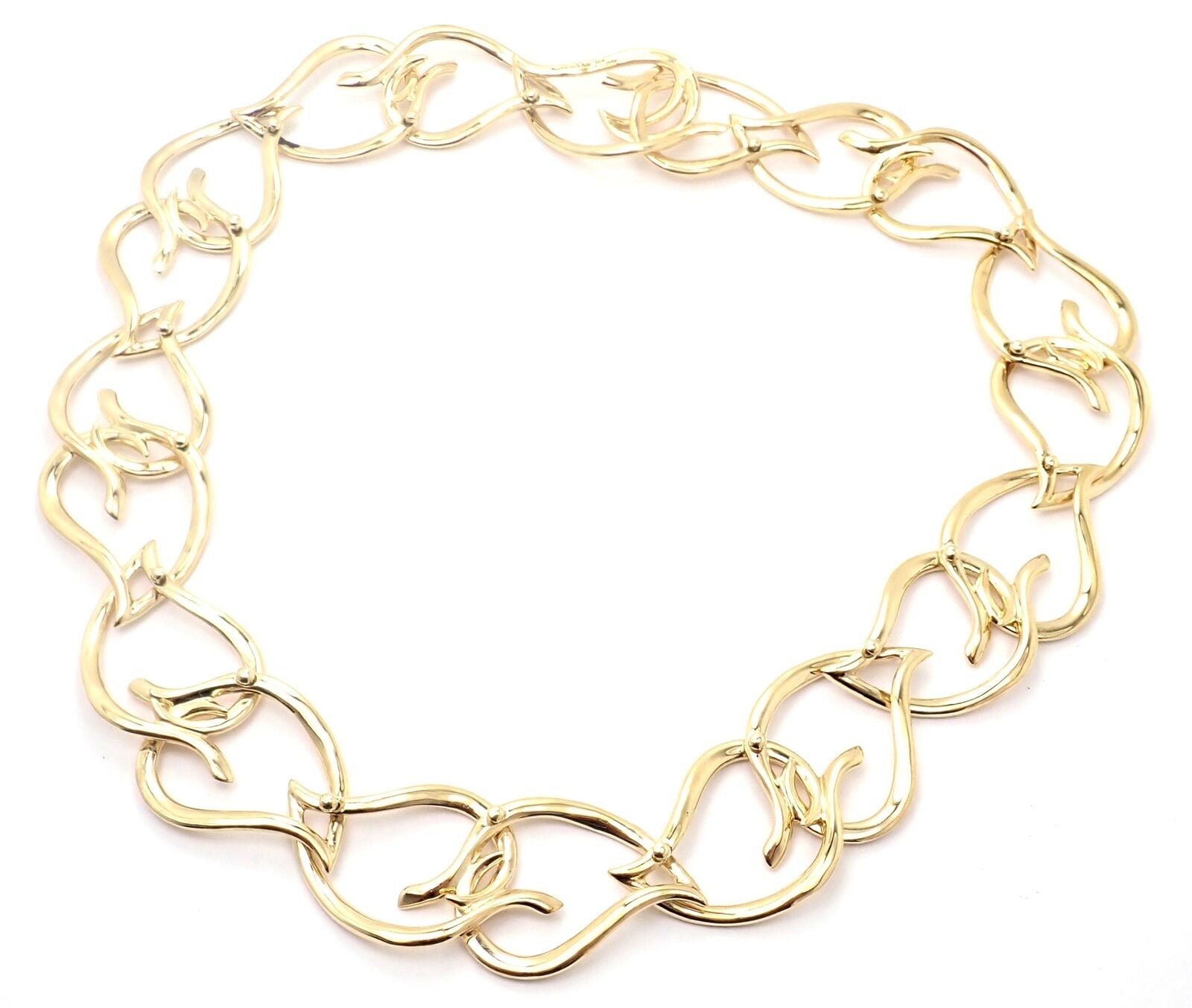 Estate Jewelry 18k Yellow Gold Wide Mesh Necklace - Estate Jewelry