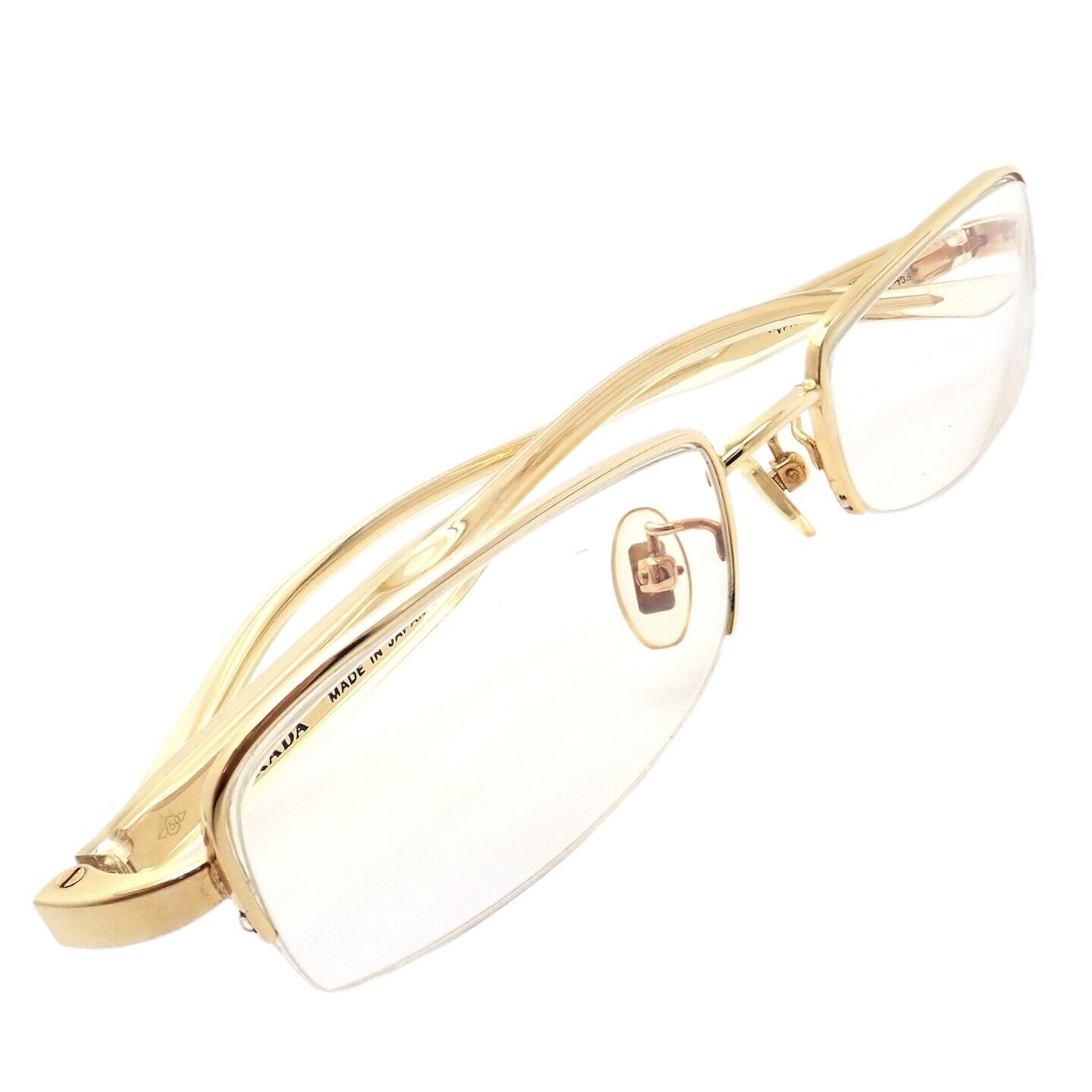 Prada Jewelry & Watches:Other Jewelry Rare! Authentic Prada 18k Yellow Gold Bottom Rimless Glasses