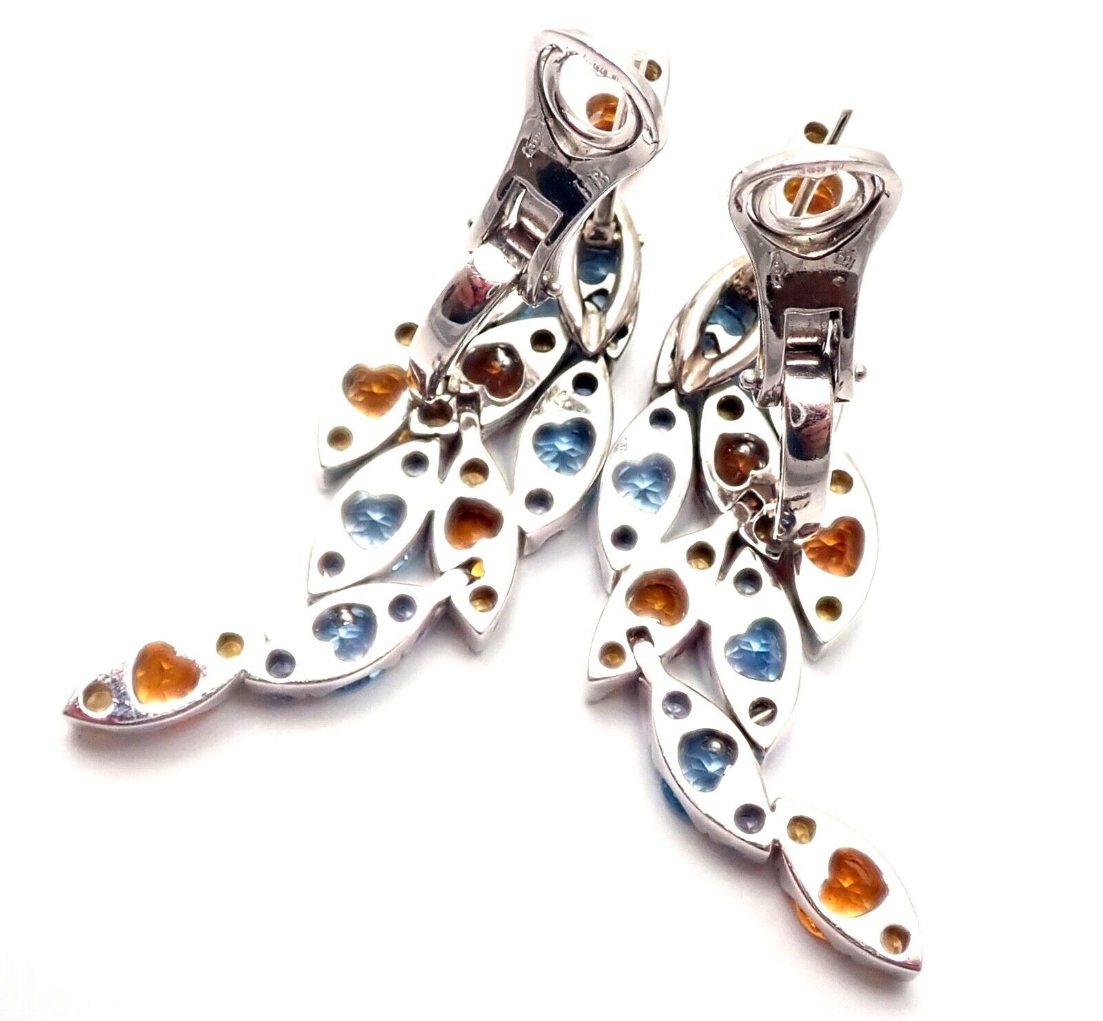 Pasquale Bruni Jewelry & Watches:Fine Jewelry:Earrings Authentic! Pasquale Bruni Ghirlanda 18k Gold Sapphire Topaz Citrine Earrings