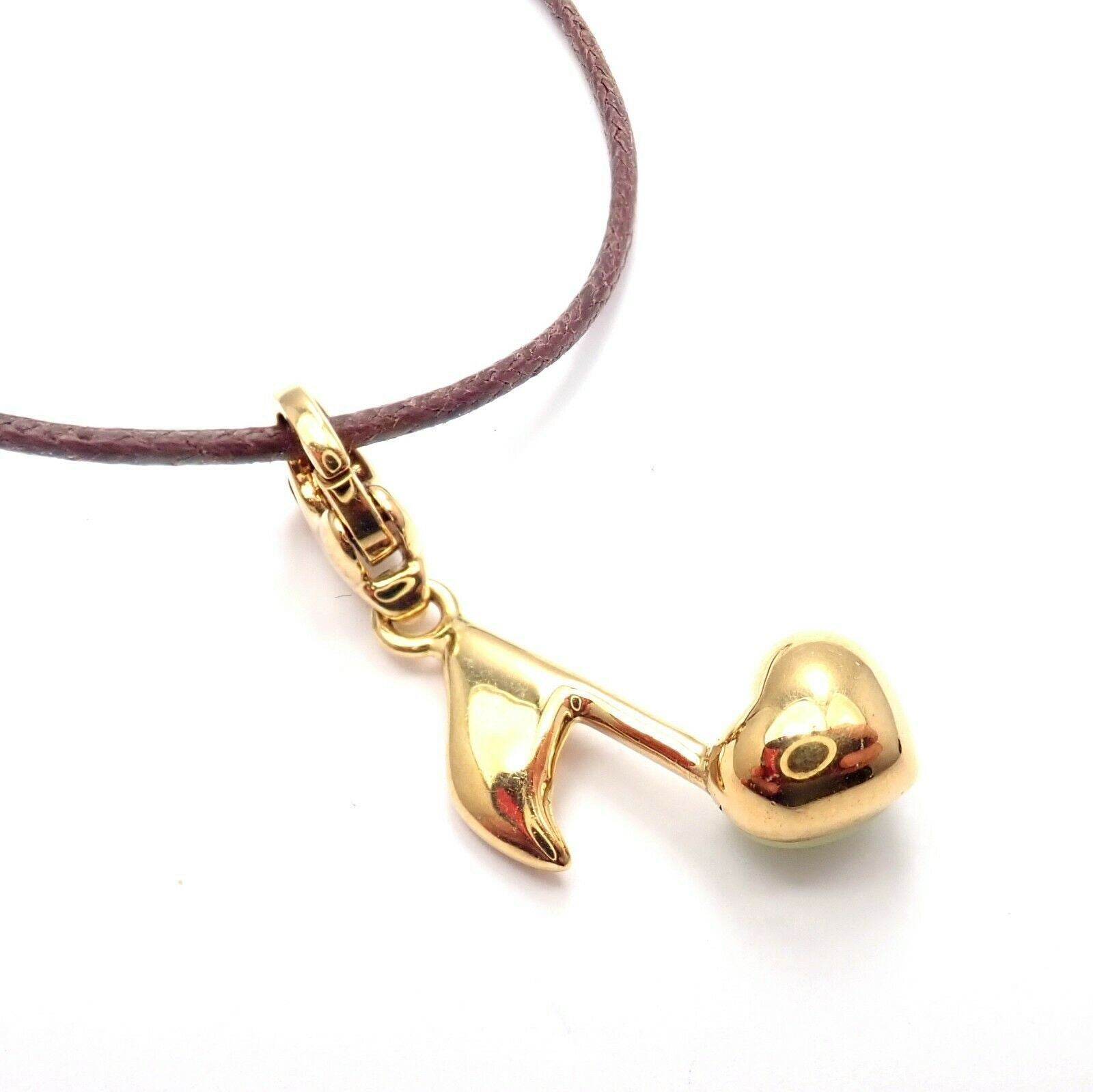 Pasquale Bruni Jewelry & Watches:Fine Jewelry:Necklaces & Pendants Pasquale Bruni 18k Yellow Gold 0.08ctw Diamond Enamel Music Note Charm Necklace