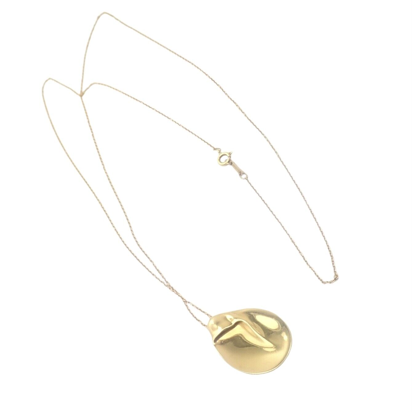 Tiffany & Co. Jewelry & Watches:Fine Jewelry:Necklaces & Pendants Tiffany & Co Peretti 18k Yellow Gold Madonna Pendant Chain Necklace