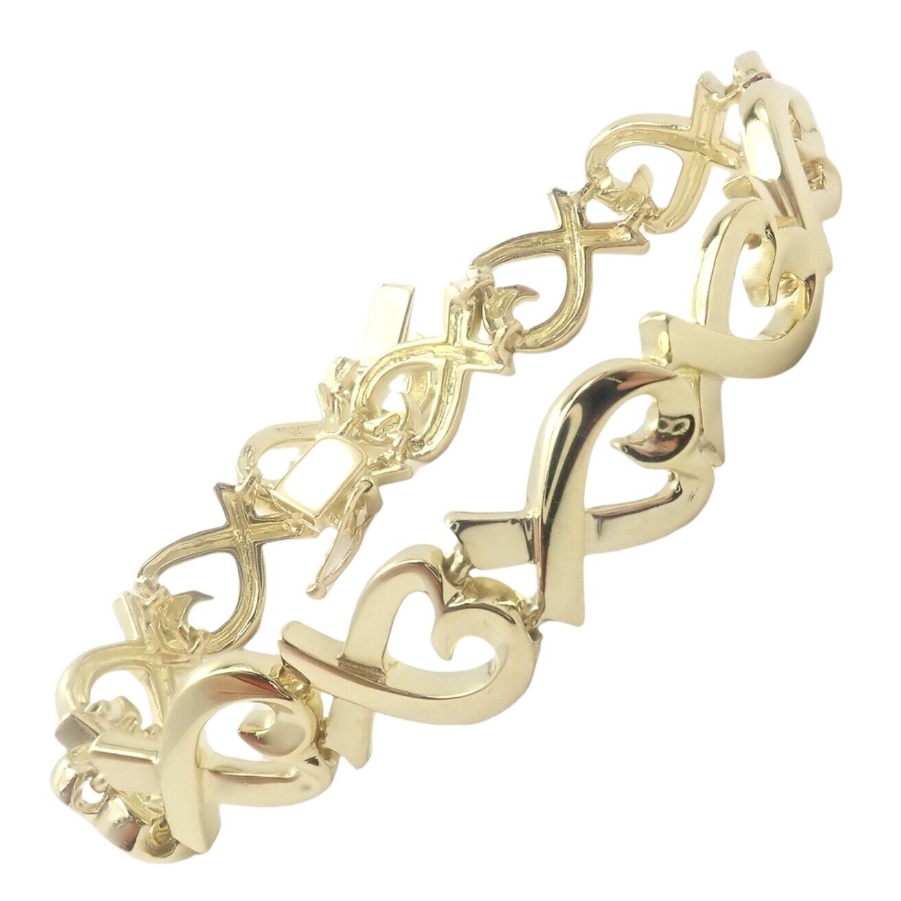Tiffany & Co. Jewelry & Watches:Fine Jewelry:Bracelets & Charms Authentic! Tiffany & Co 18k Yellow Gold Classic Loving Heart Picasso Bracelet