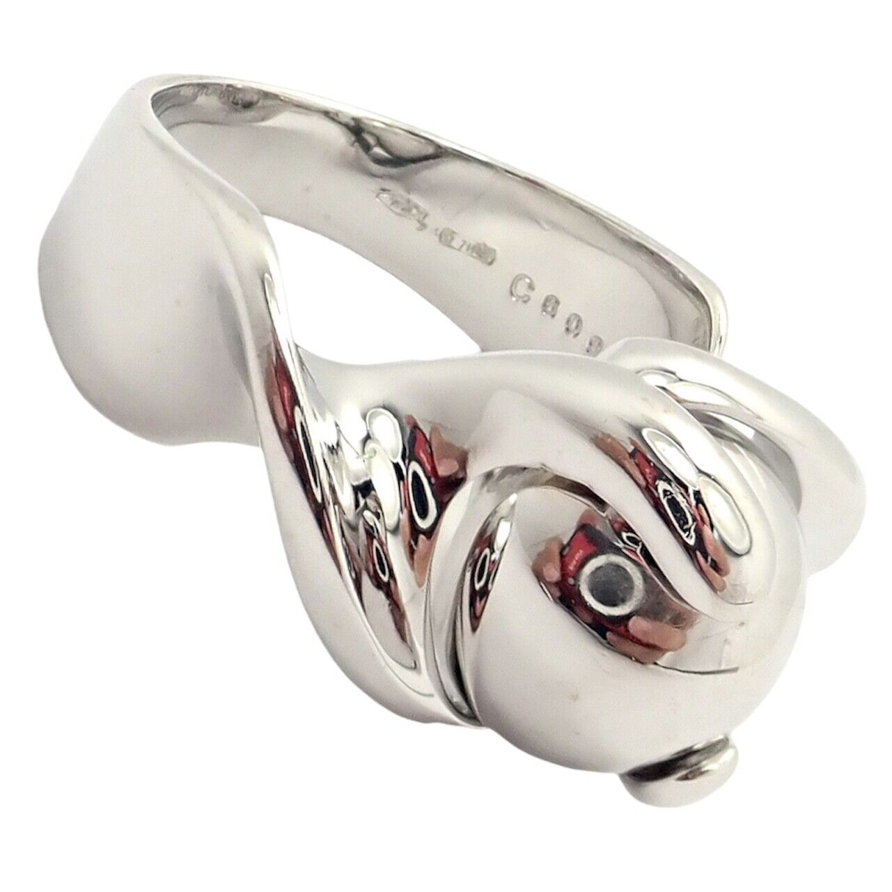 Marina B Jewelry & Watches:Fine Jewelry:Rings Authentic! Marina B 18k White Gold Rolling Ball Globe Ring Sz 7