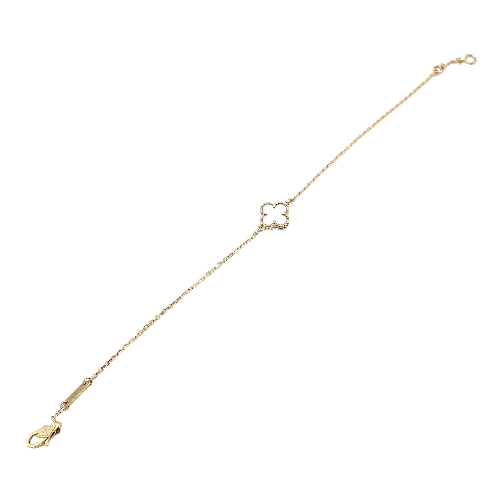 Sweet Alhambra bracelet 18K yellow gold, Mother-of-pearl - Van Cleef &  Arpels
