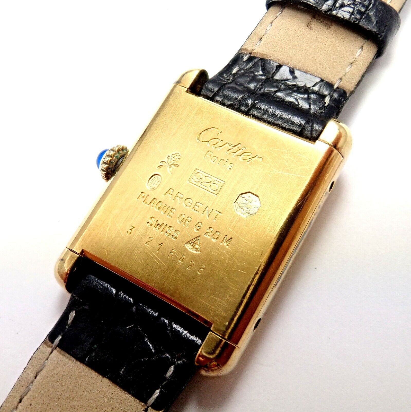 Cartier Must De Silver 925 Argent Vermeil Manual Wind Watch