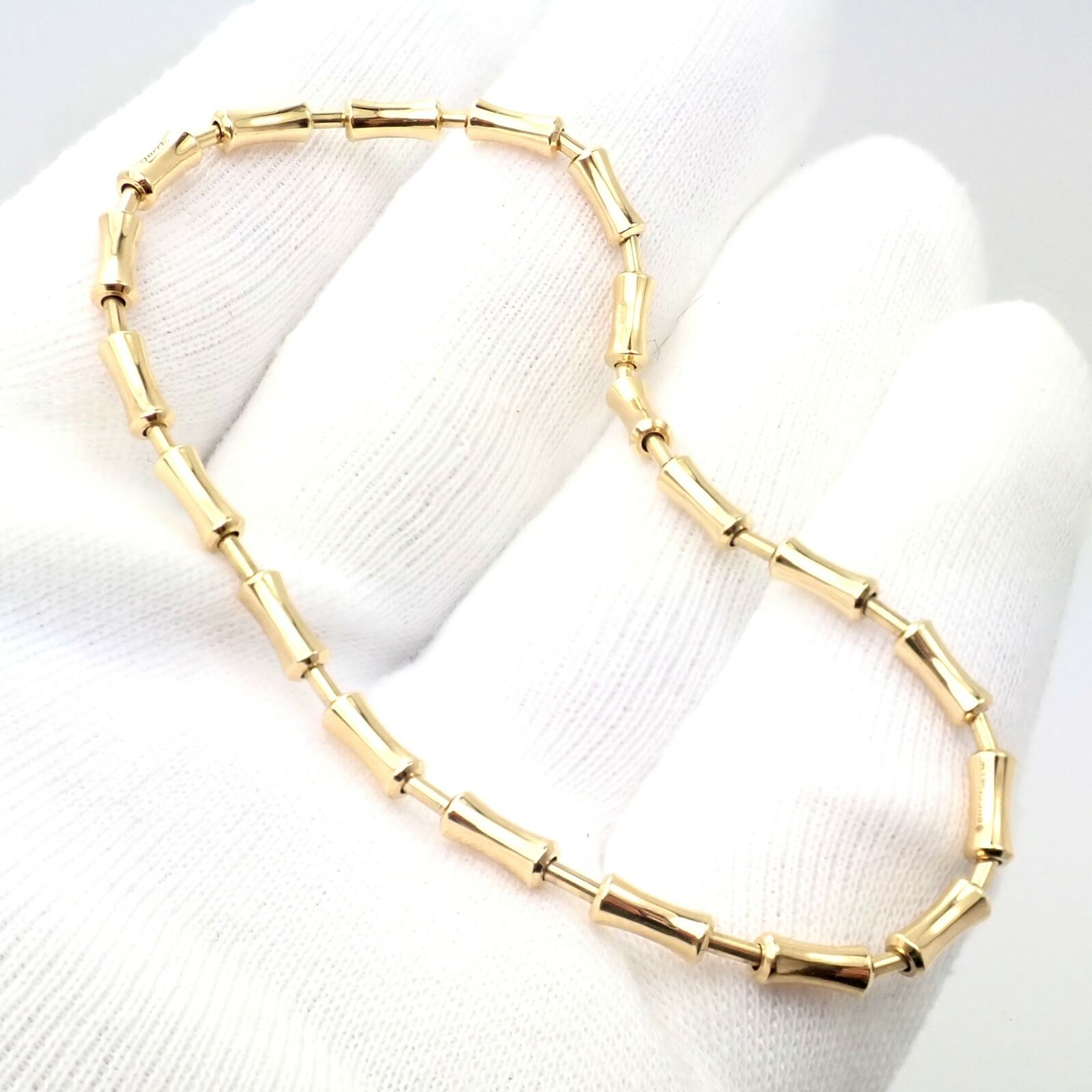 Gucci Jewelry & Watches:Fine Jewelry:Bracelets & Charms Rare! Authentic Gucci 18k Yellow Gold Bamboo Bracelet