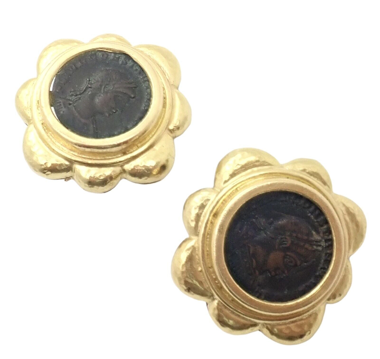 Elizabeth Locke Jewelry & Watches:Fine Jewelry:Earrings Authentic! Elizabeth Locke 18k Yellow Gold Ancient Coin Earrings