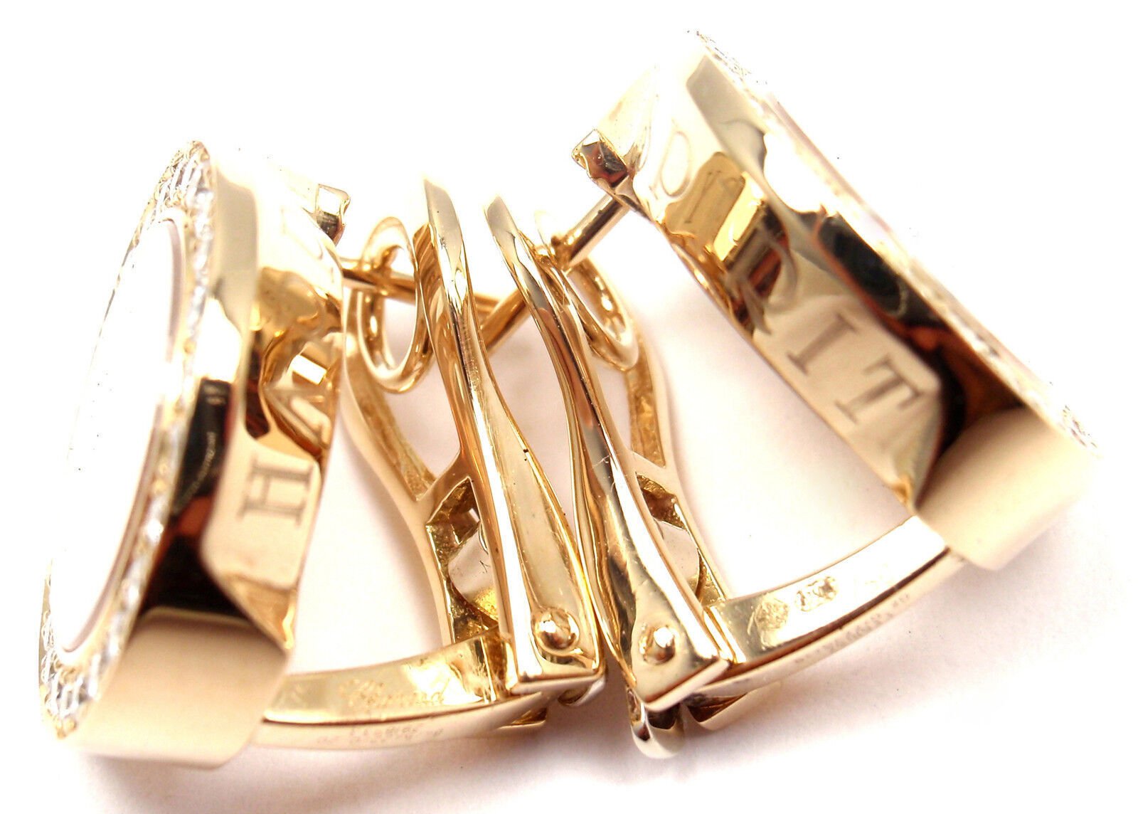 Chopard Jewelry & Watches:Fine Jewelry:Earrings Authentic! Chopard 18k Yellow Gold Happy Spirit Diamond Earrings