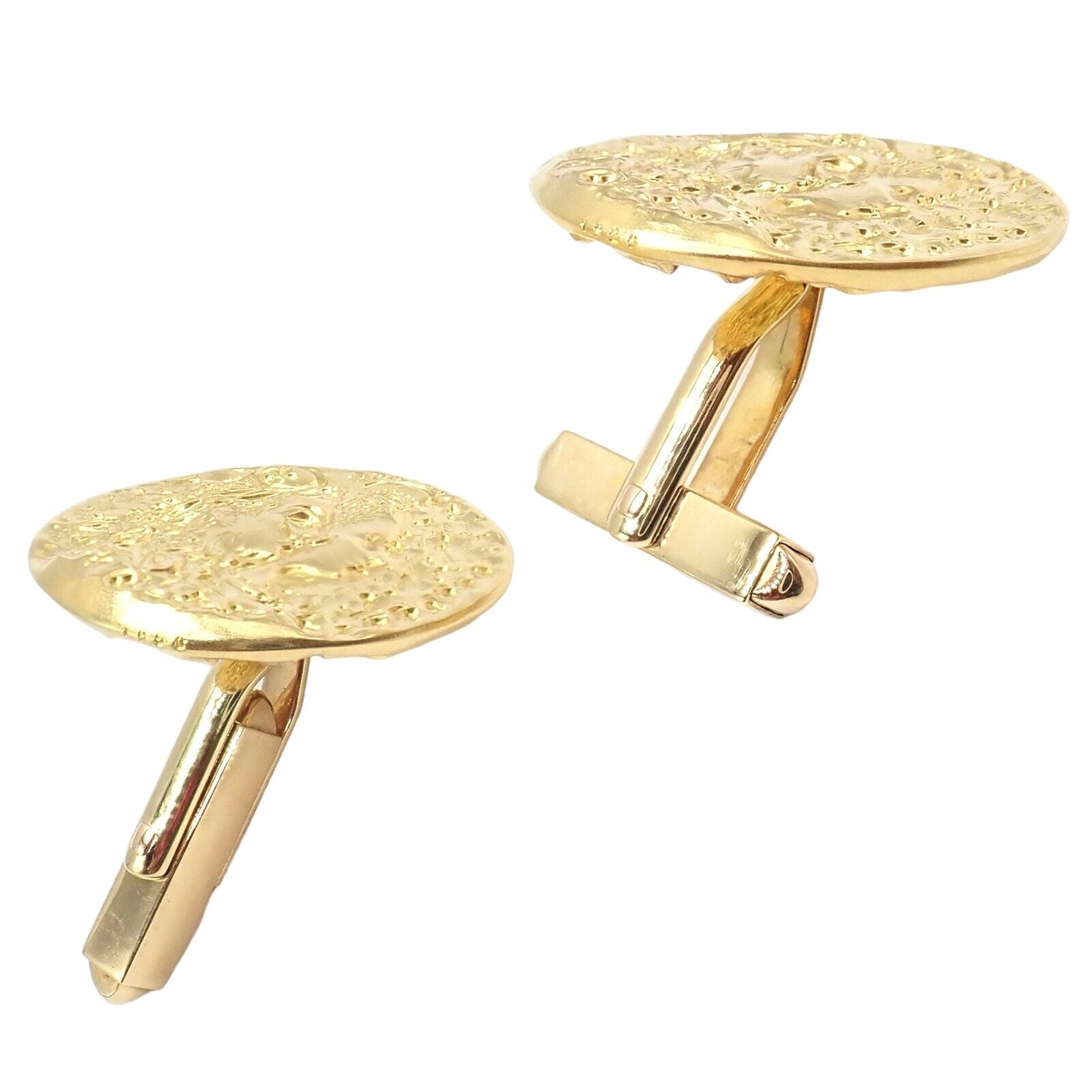 Salvador Dali for Piaget Jewelry & Watches:Men's Jewelry:Cufflinks Authentic Salvador Dali D'or for Piaget 18k & 22k Yellow Gold Cufflinks