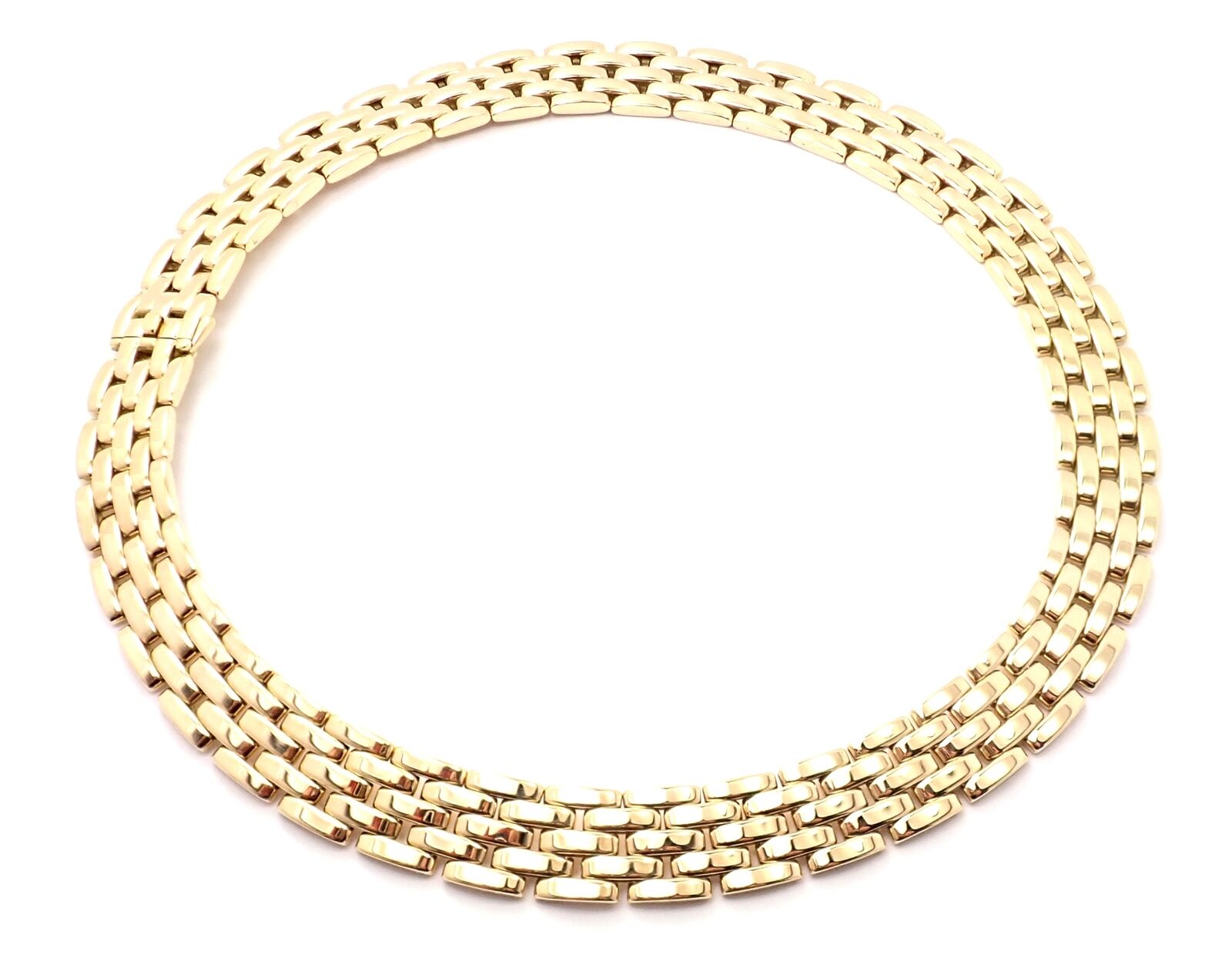 Cartier Jewelry & Watches:Fine Jewelry:Necklaces & Pendants Authentic! Cartier Maillon Panthere Five-Row 18k Yellow Gold Necklace Cert & Box