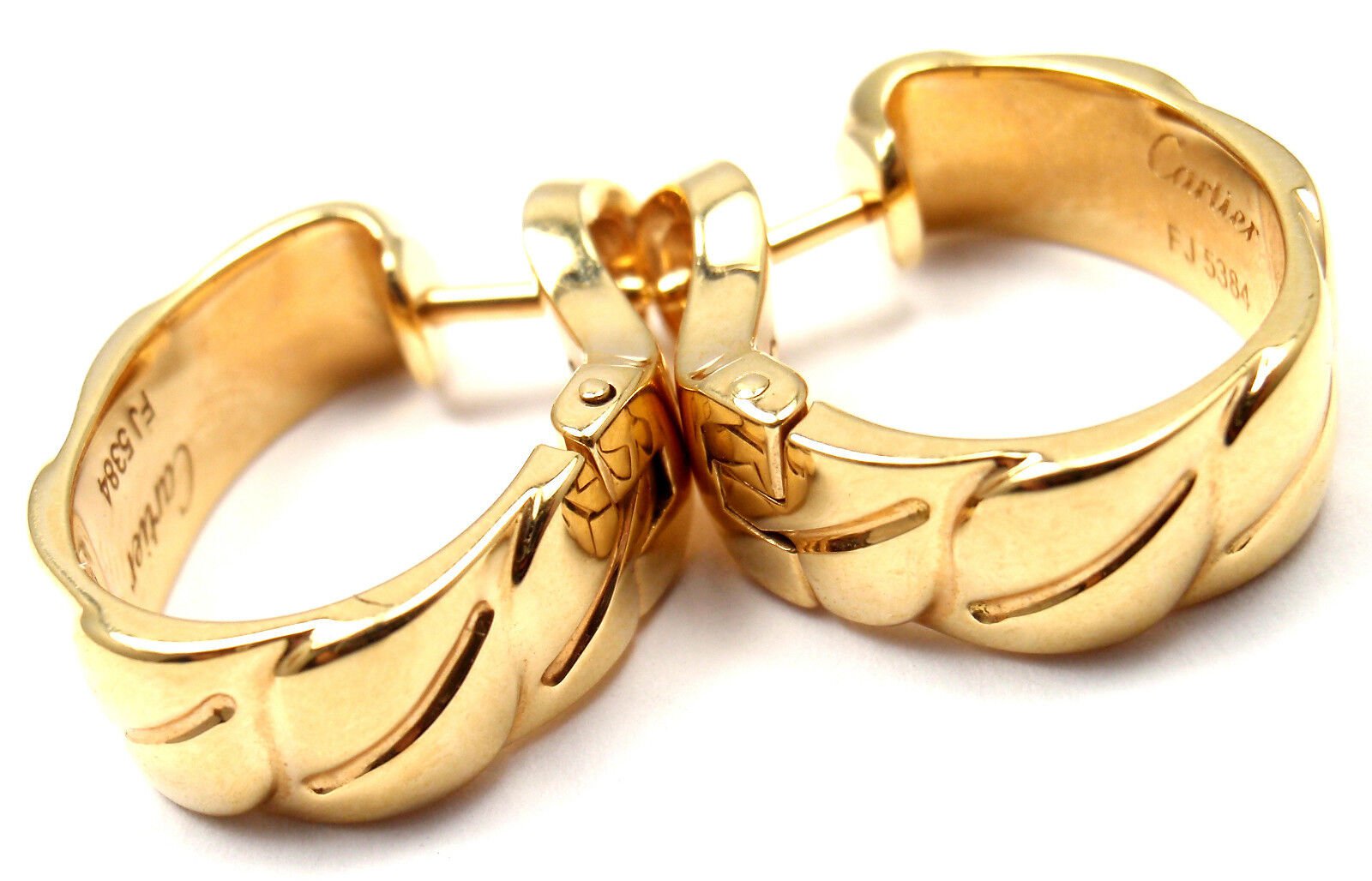 Cartier Jewelry & Watches:Fine Jewelry:Earrings Rare! Authentic Cartier 18k Yellow Gold La Dona Hoop Earrings