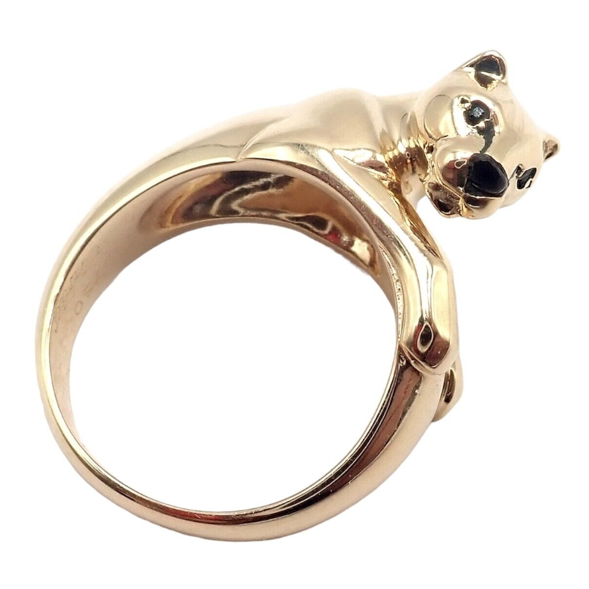 Cartier Jewelry & Watches:Fine Jewelry:Rings Authentic! Cartier 18k Yellow Gold Panther Panthere Onyx Tsavorite Ring