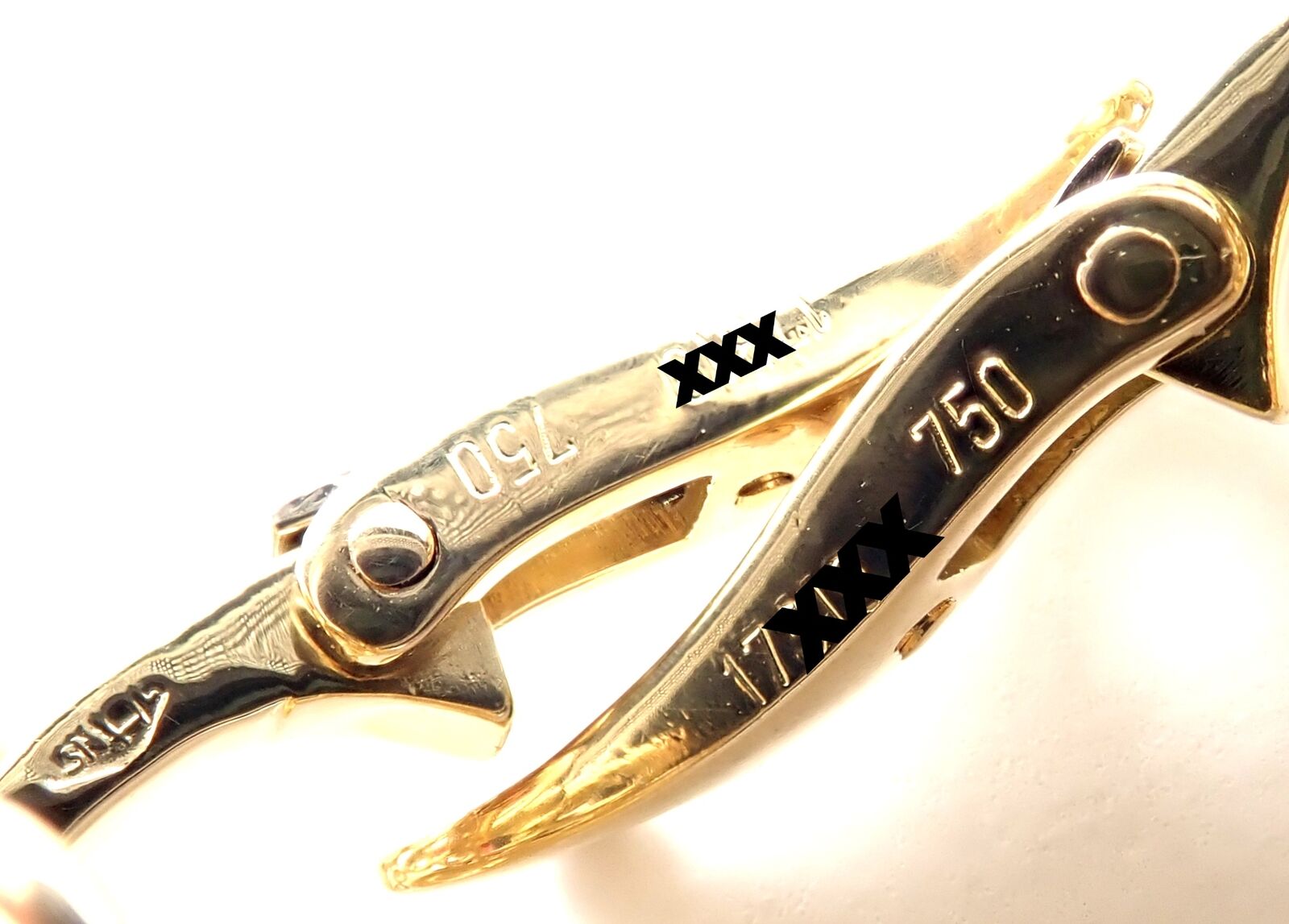 Authentic! Vintage Hermes 18K Yellow Gold Large Earrings