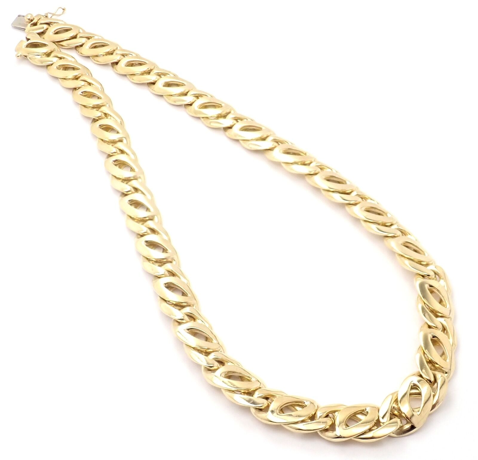 Rare Authentic Vintage Cartier 18k Yellow Gold Link Chain